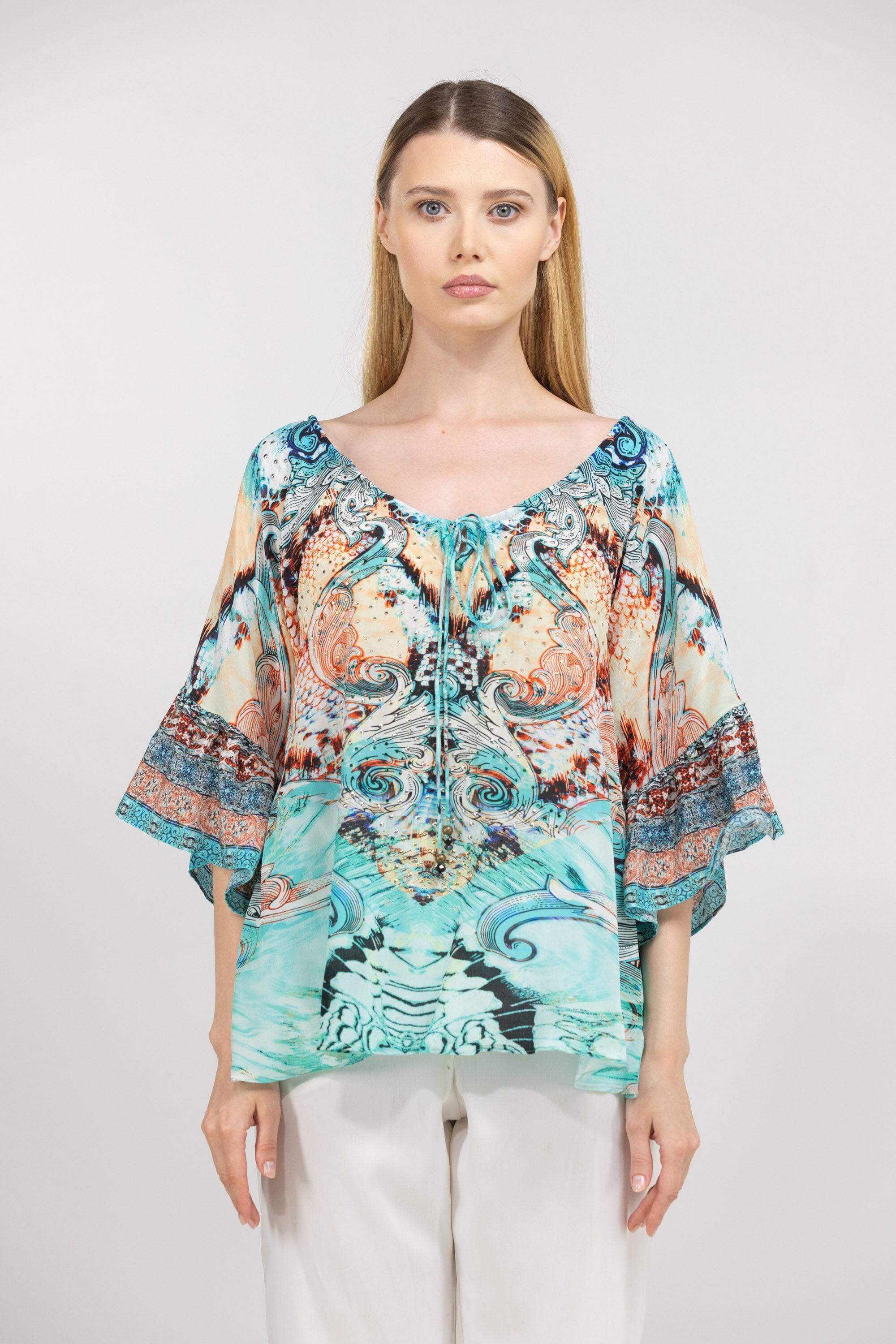 GOLD COAST - GYPSY TUNIC (100% SILK) - TheSwankStore