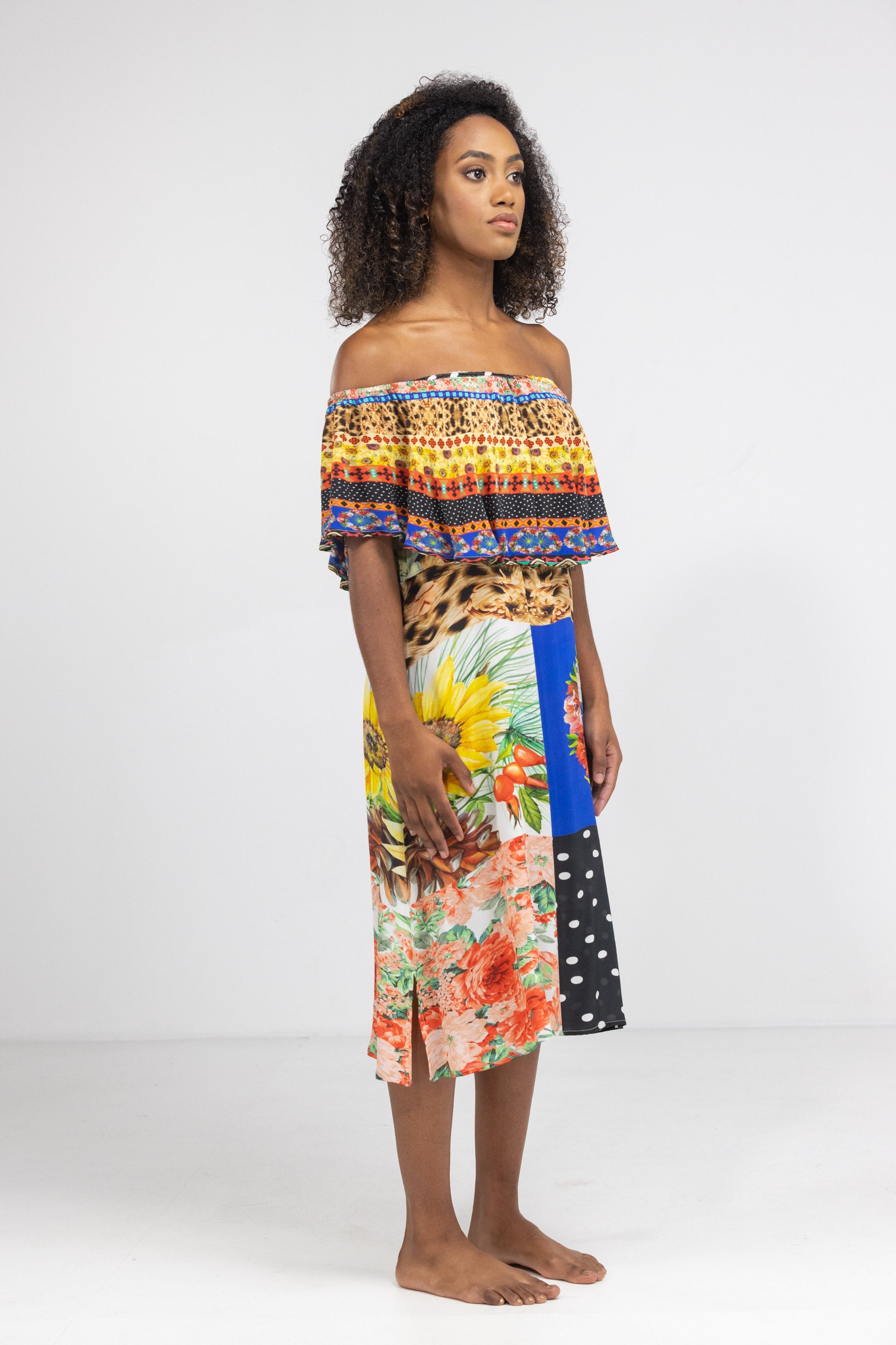PERTH - FRILL NECK DRESS SHORT