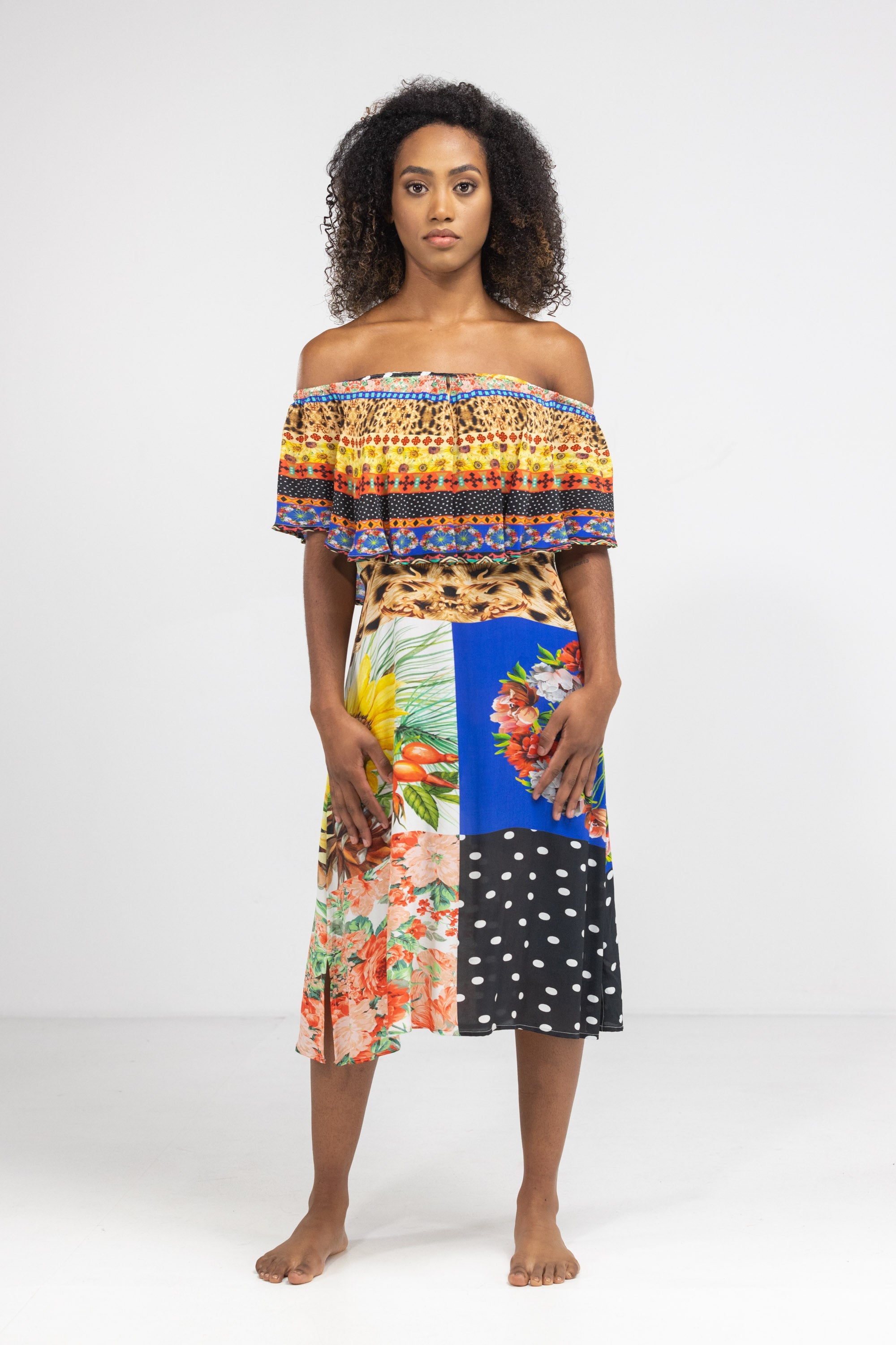 PERTH - FRILL NECK DRESS SHORT