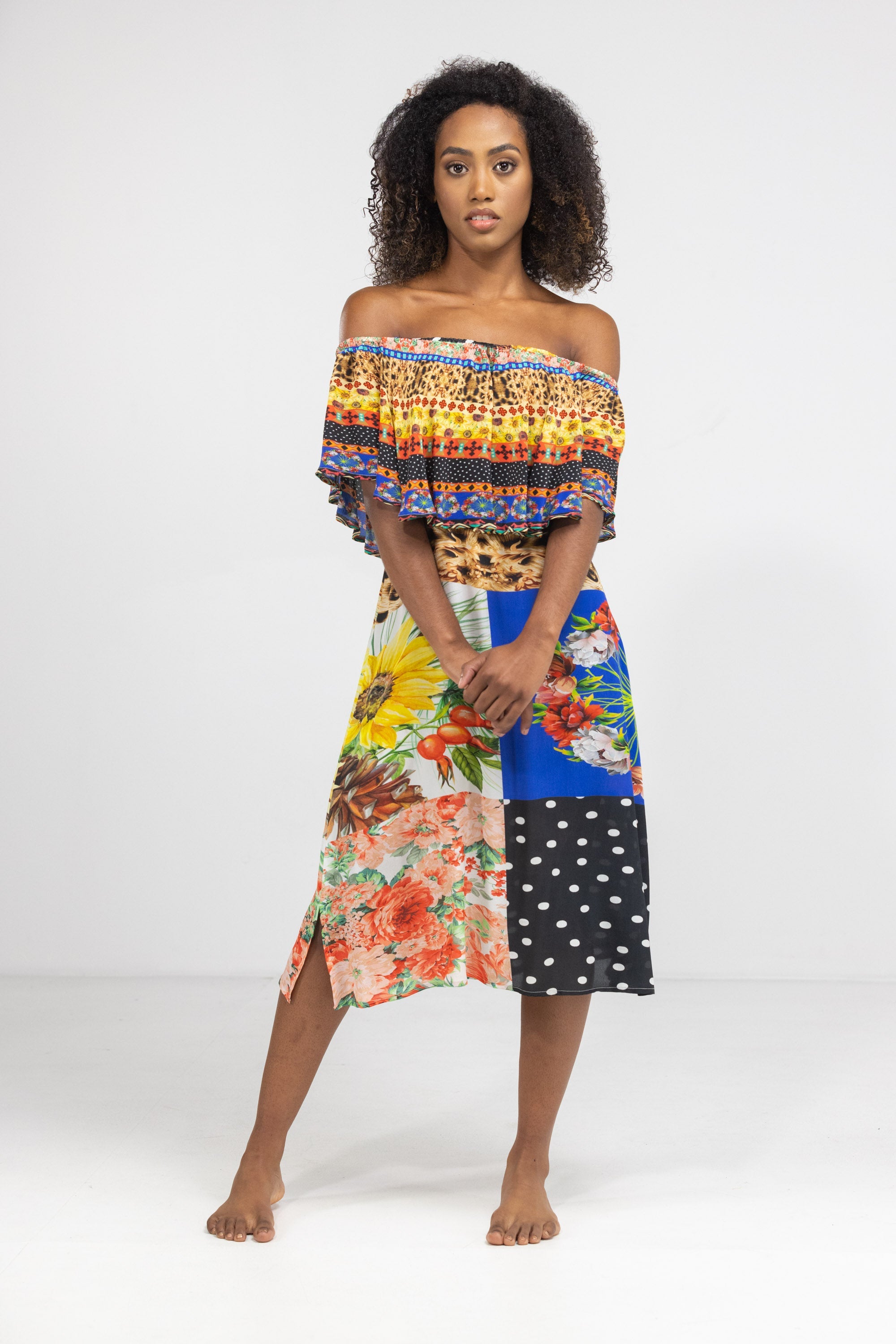 PERTH - FRILL NECK DRESS SHORT