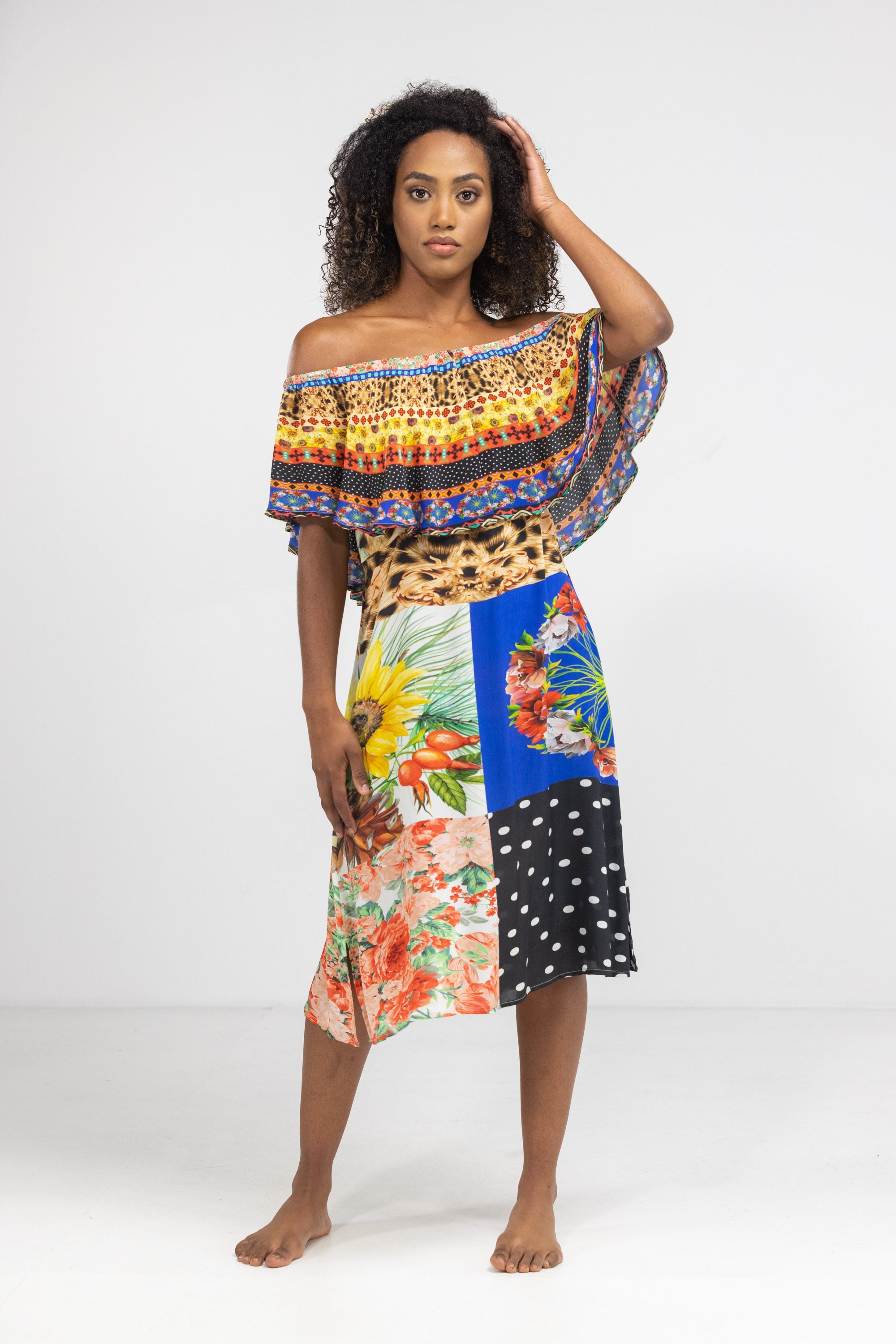 PERTH - FRILL NECK DRESS SHORT