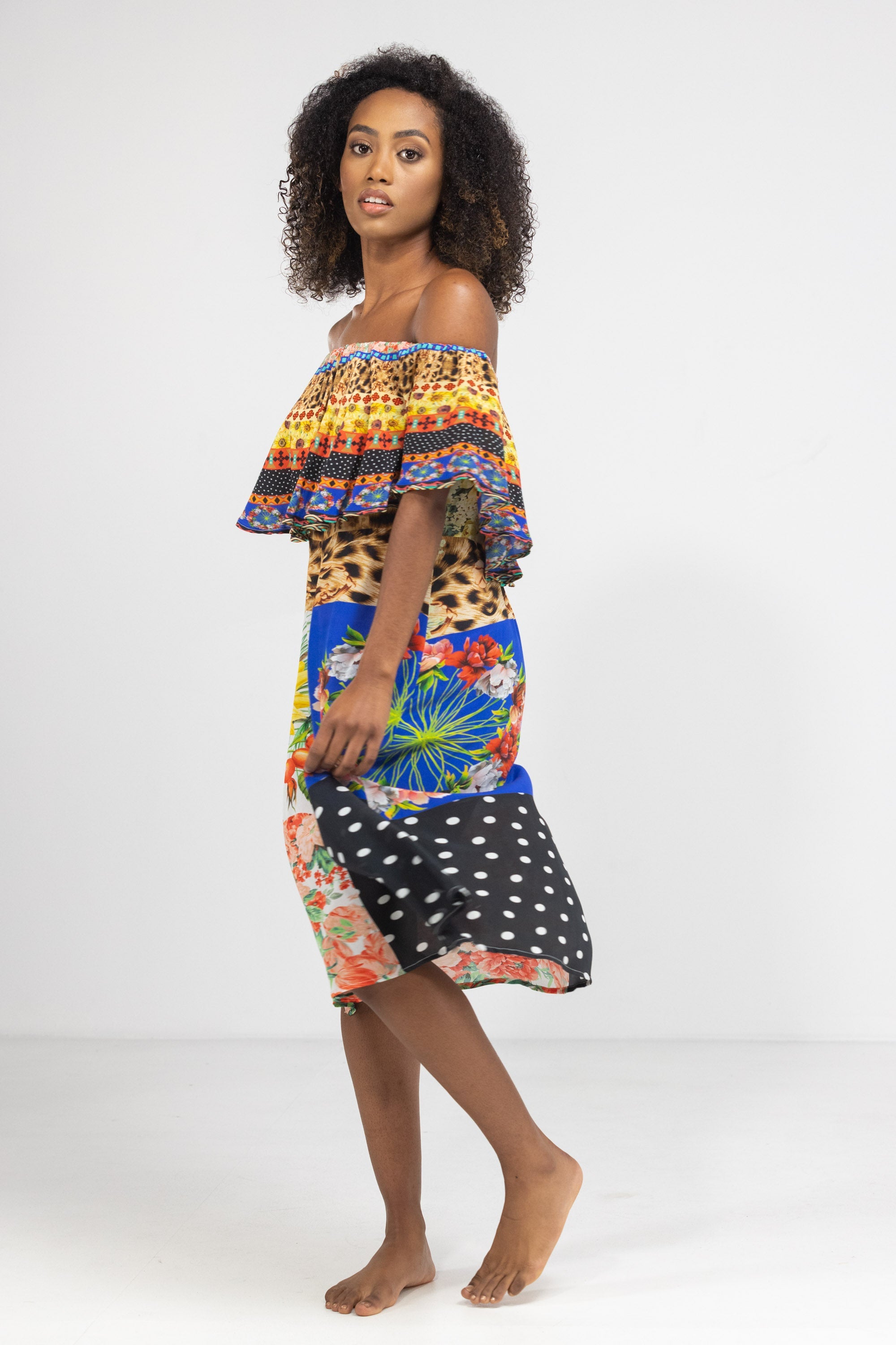 PERTH - FRILL NECK DRESS SHORT
