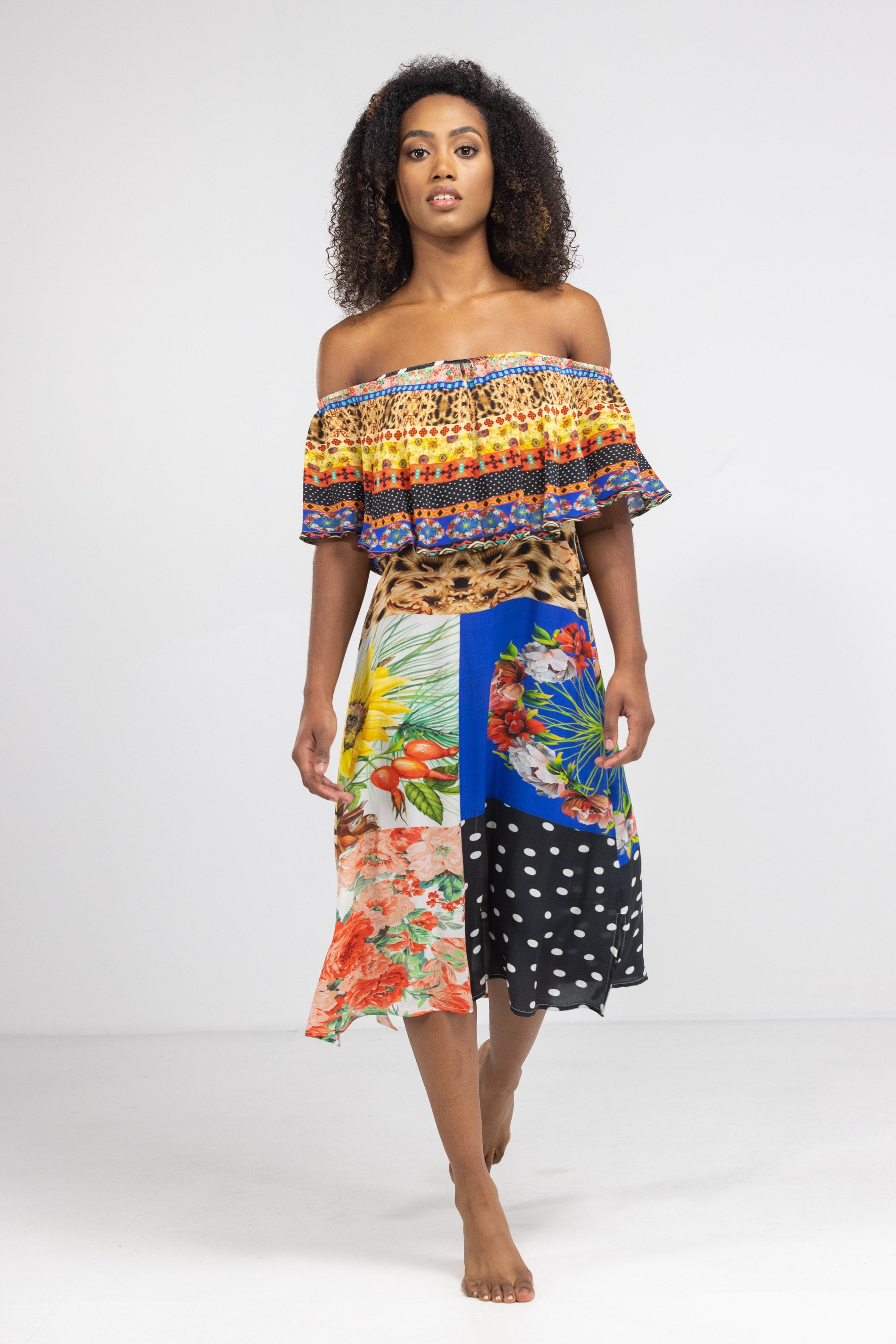 PERTH - FRILL NECK DRESS SHORT
