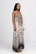 MONTE BLANCO - MAXI DRESS WITH ADJUSTABLE STRAPS MAXI DRESS The Swank Store 