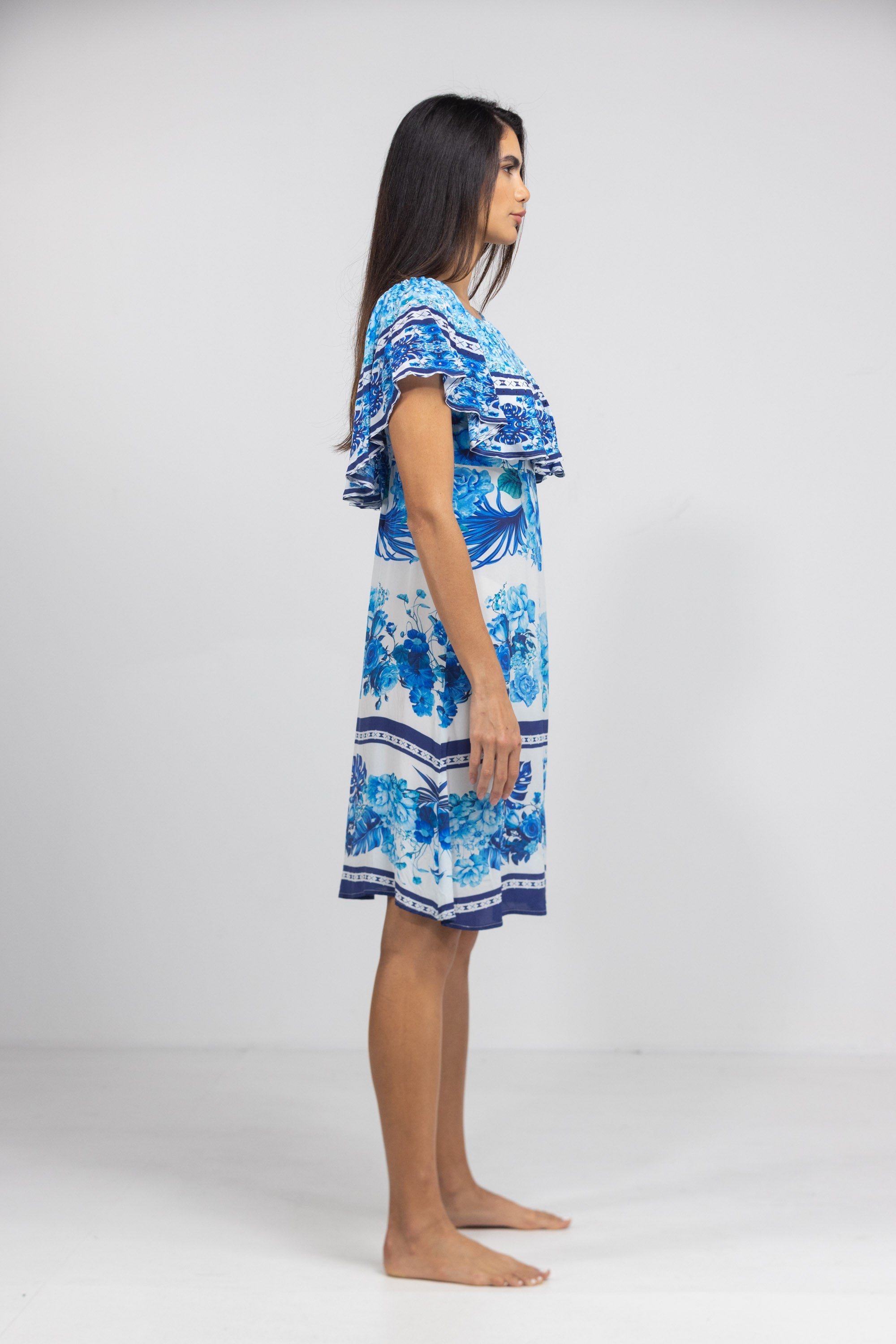SYDNEY - FRILL NECK DRESS SHORT