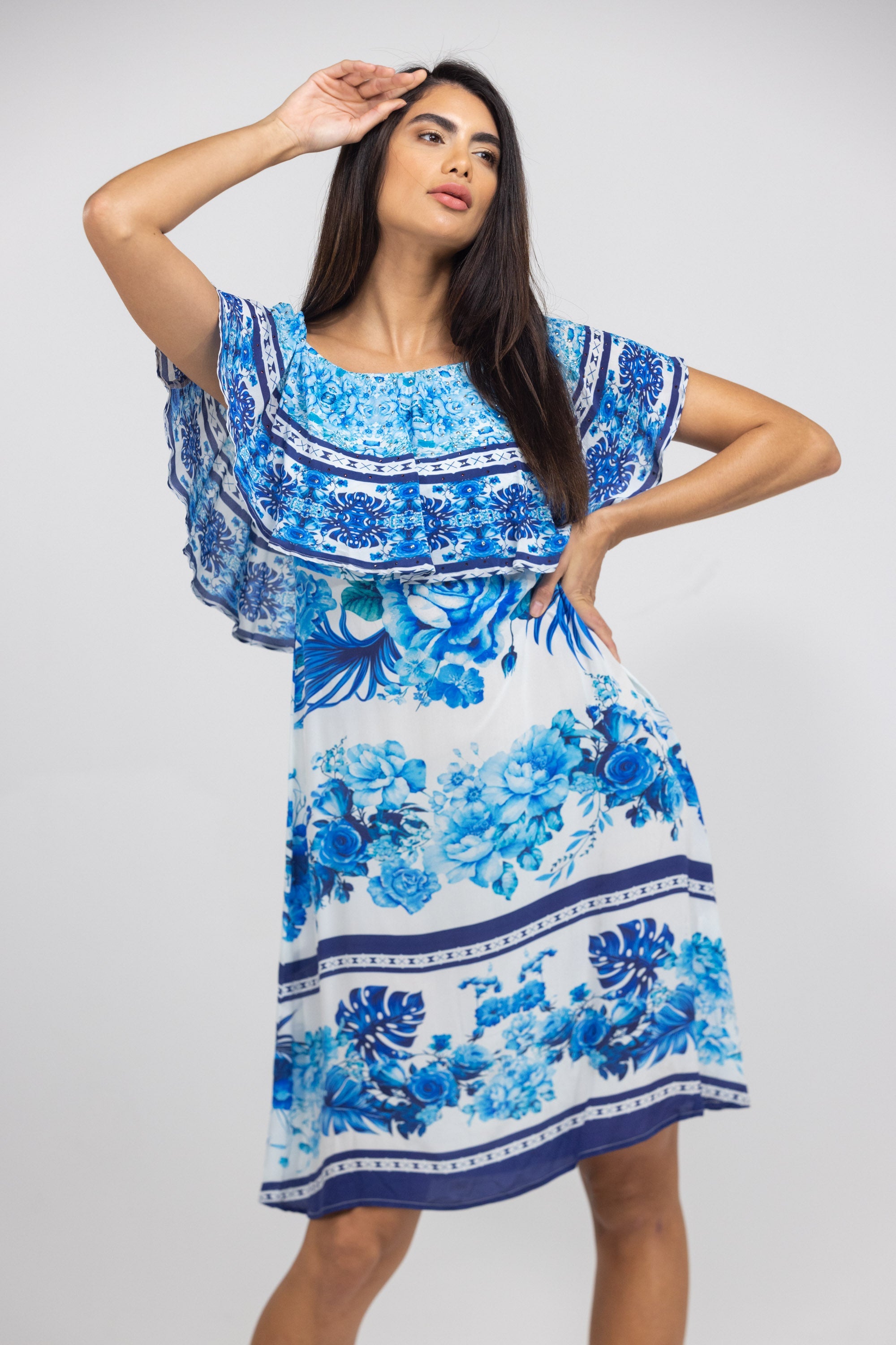 SYDNEY - FRILL NECK DRESS SHORT