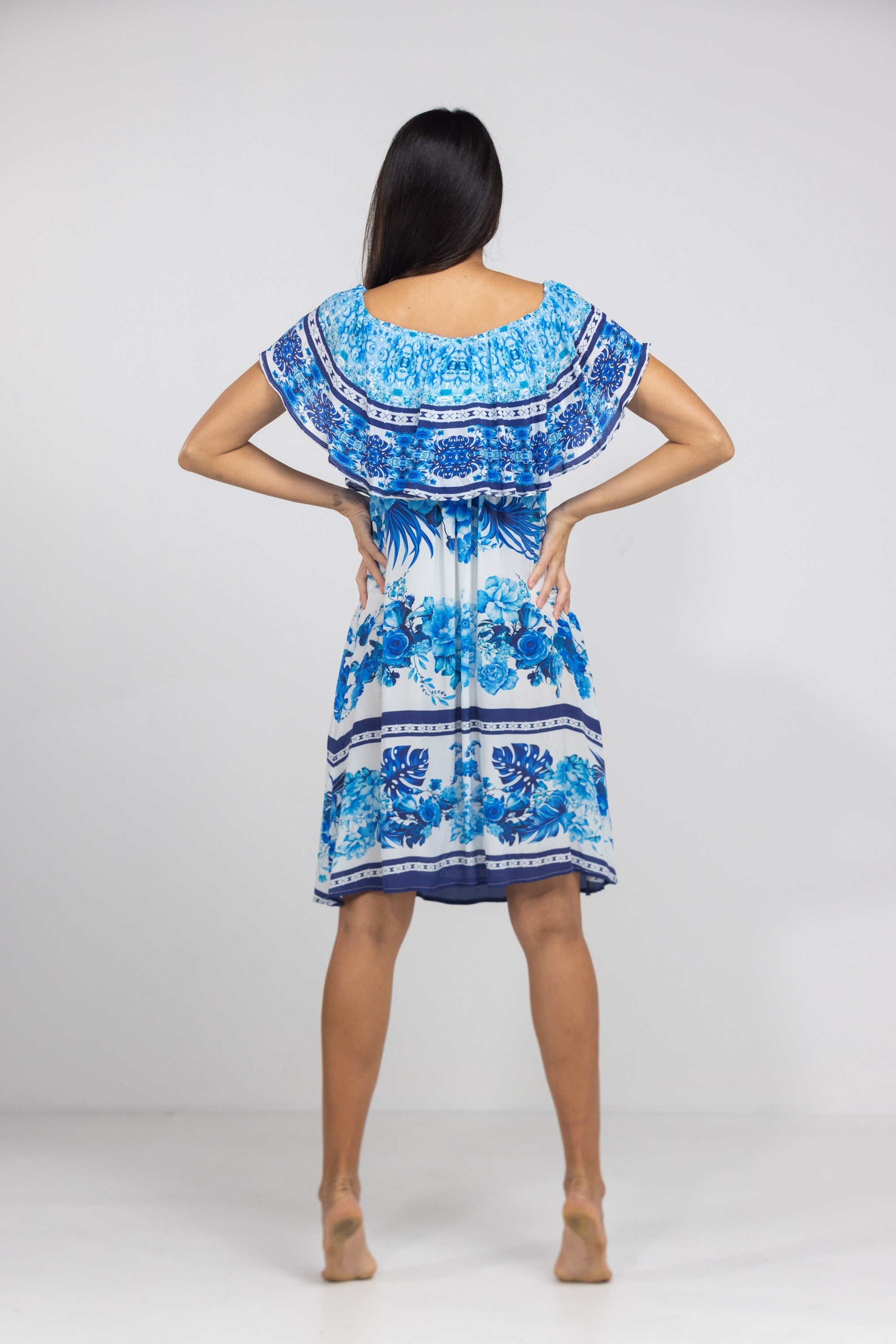 SYDNEY - FRILL NECK DRESS SHORT