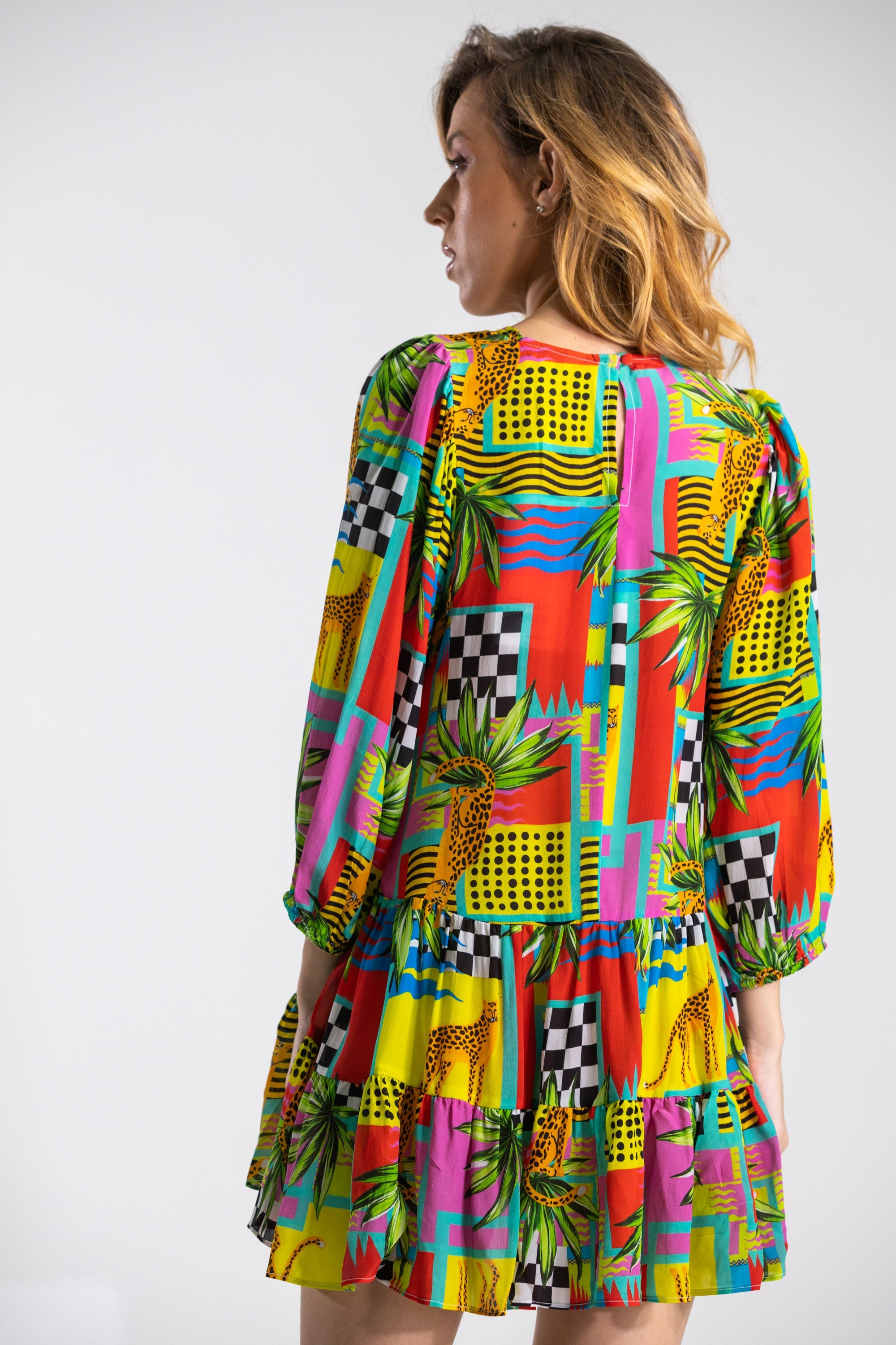 PANTHERA - RUFFLED LAYERED DRESS