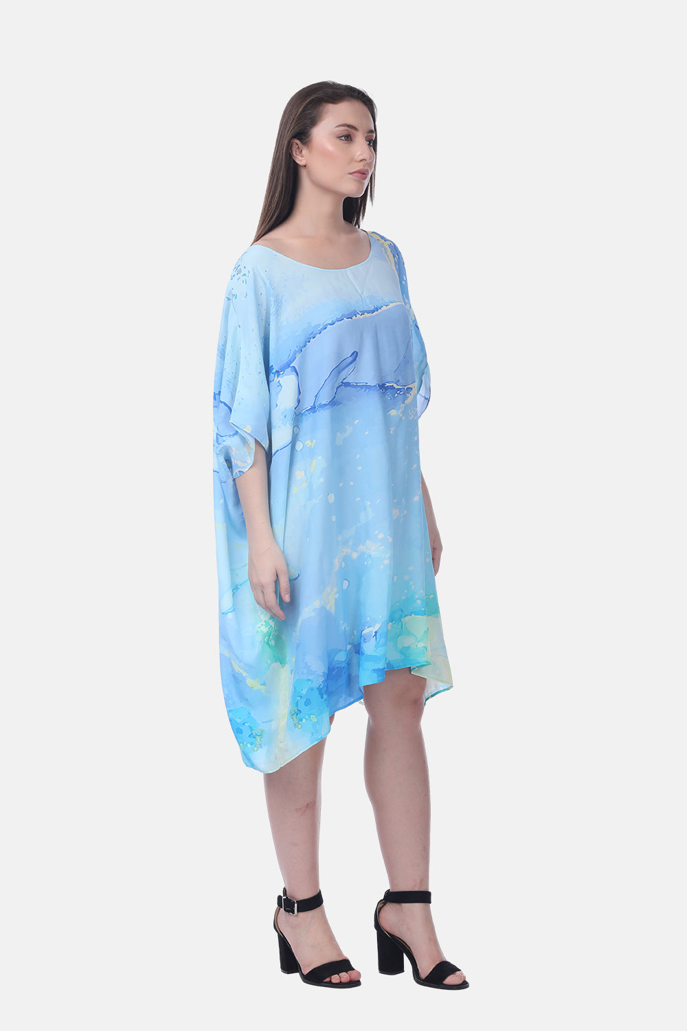 TEMPER BLUE - SHORT BOX KAFTAN