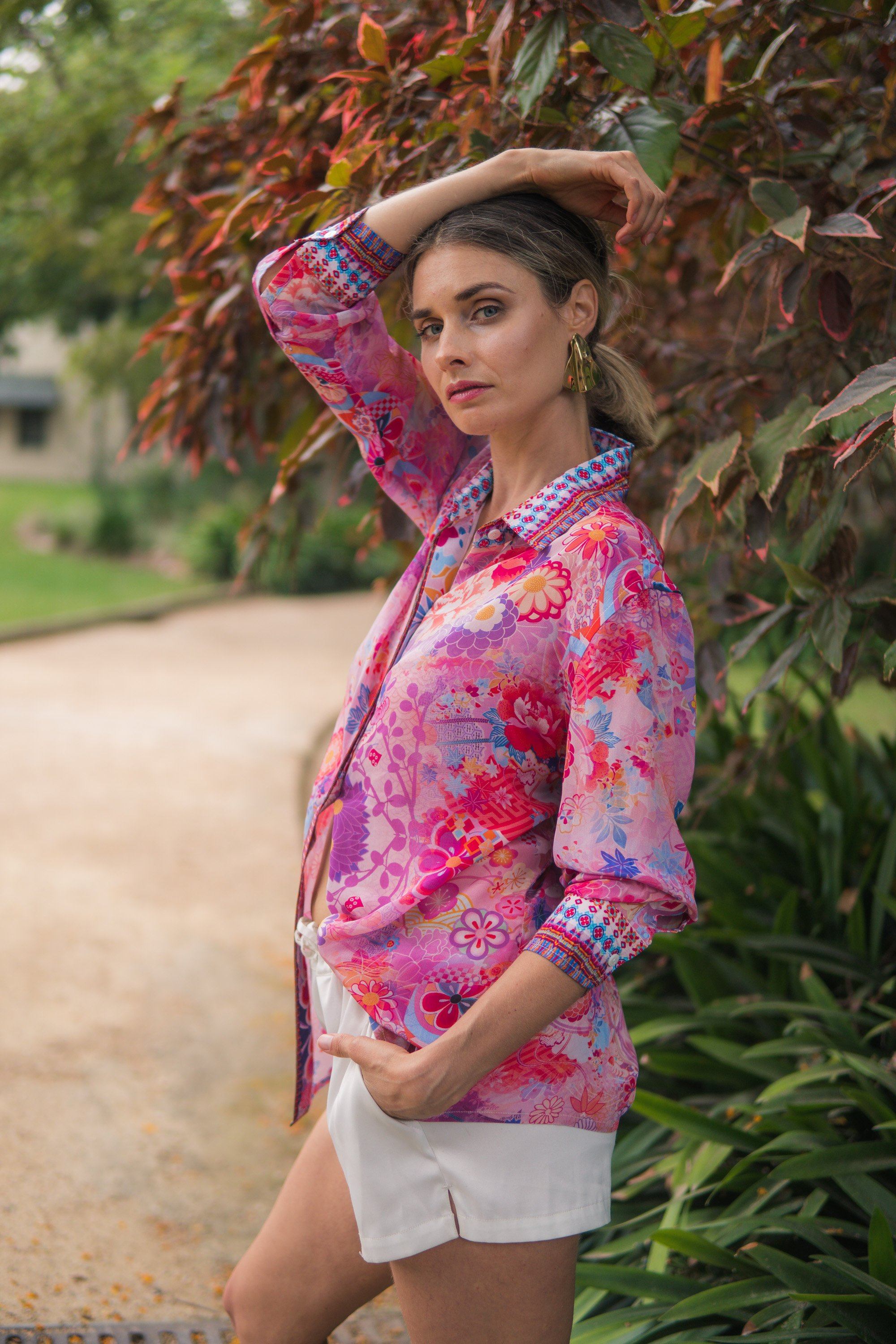 CHERRY BLOSSOM - COLLAR SHIRT - TheSwankStore