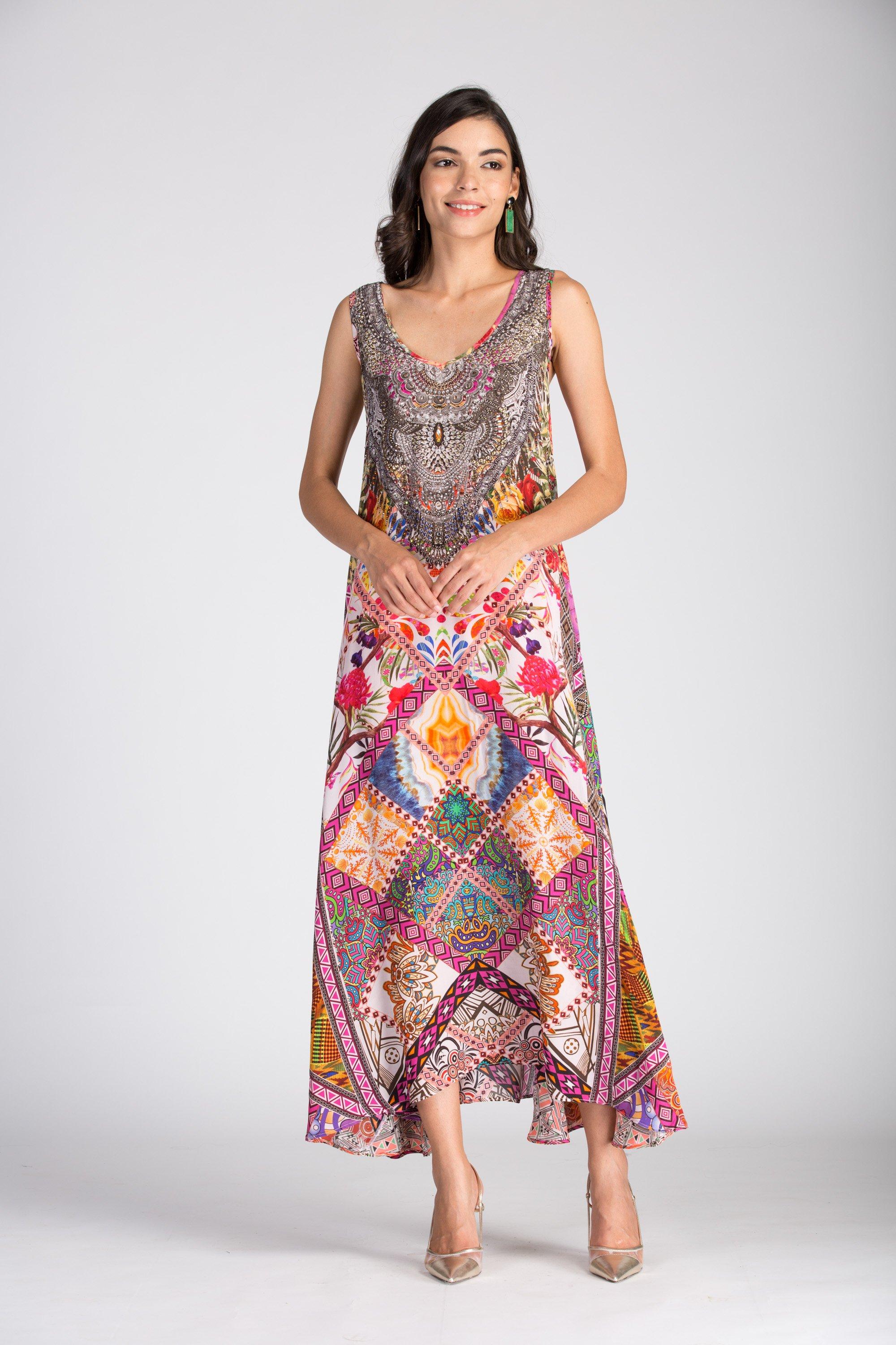 TUNISIA - SLEEVELESS MAXI DRESS - TheSwankStore