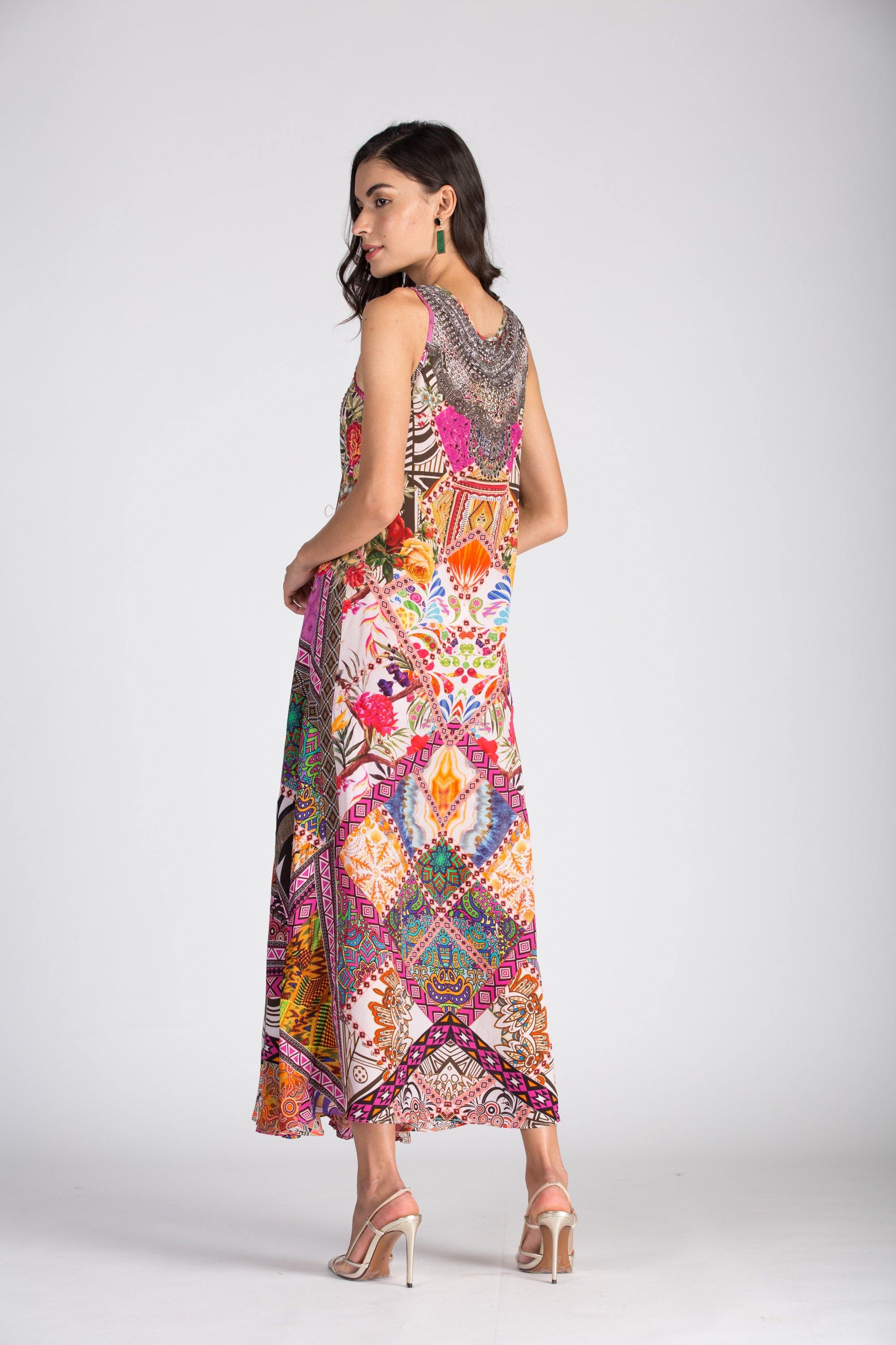 TUNISIA - SLEEVELESS MAXI DRESS - TheSwankStore