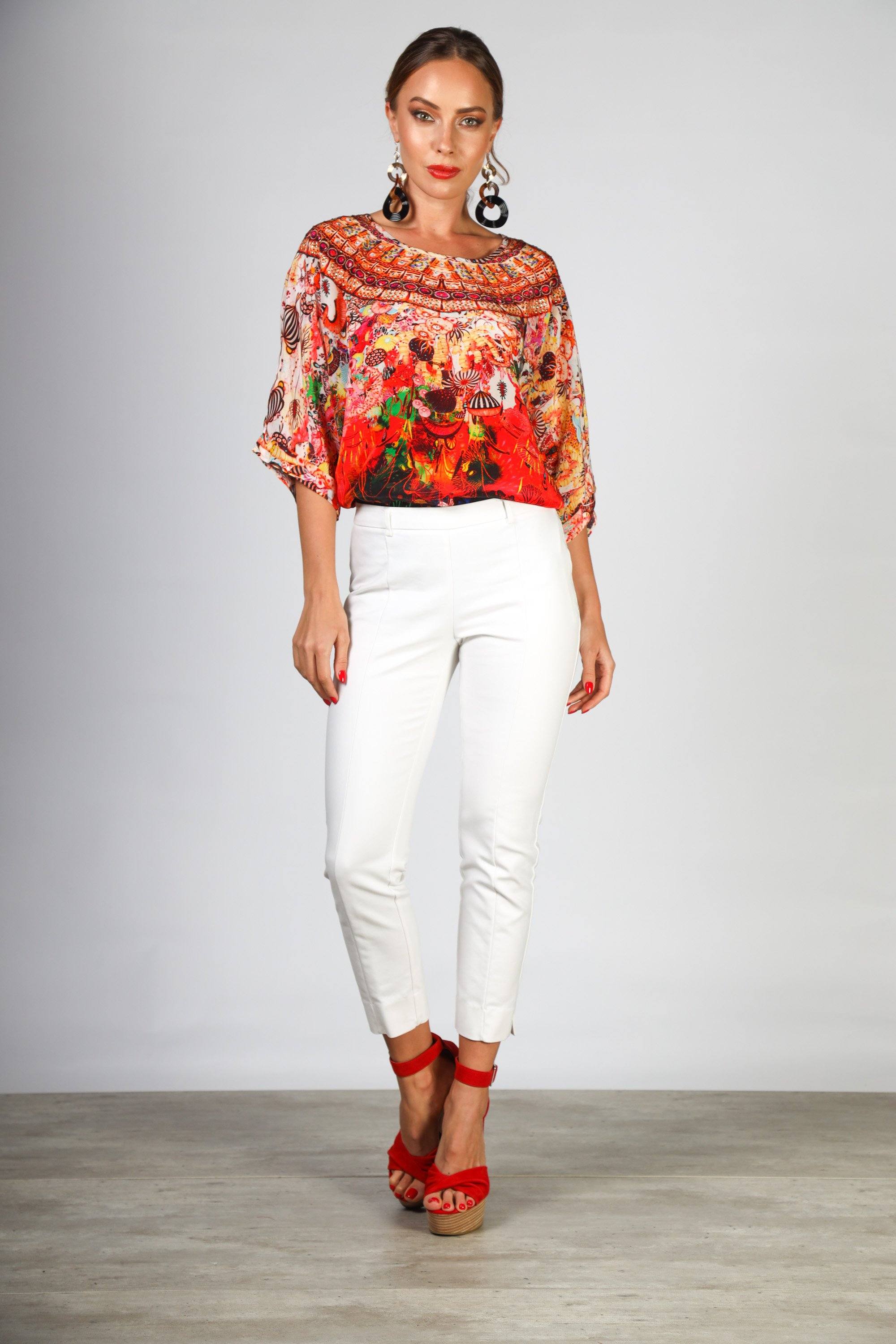 CORRALLE - KAFTAN TOP (Shorter Style) - TheSwankStore