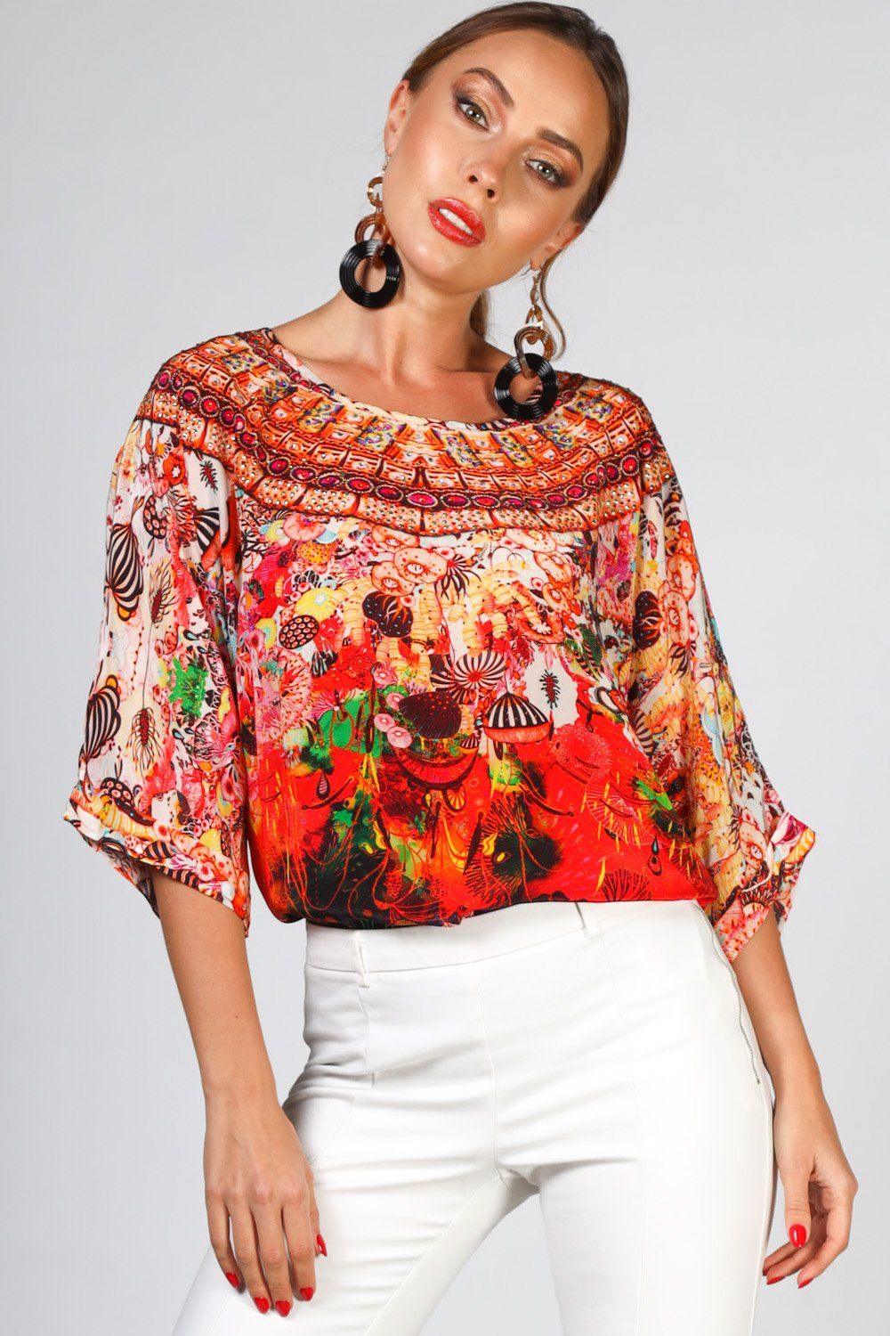 CORRALLE - KAFTAN TOP (Shorter Style) - TheSwankStore