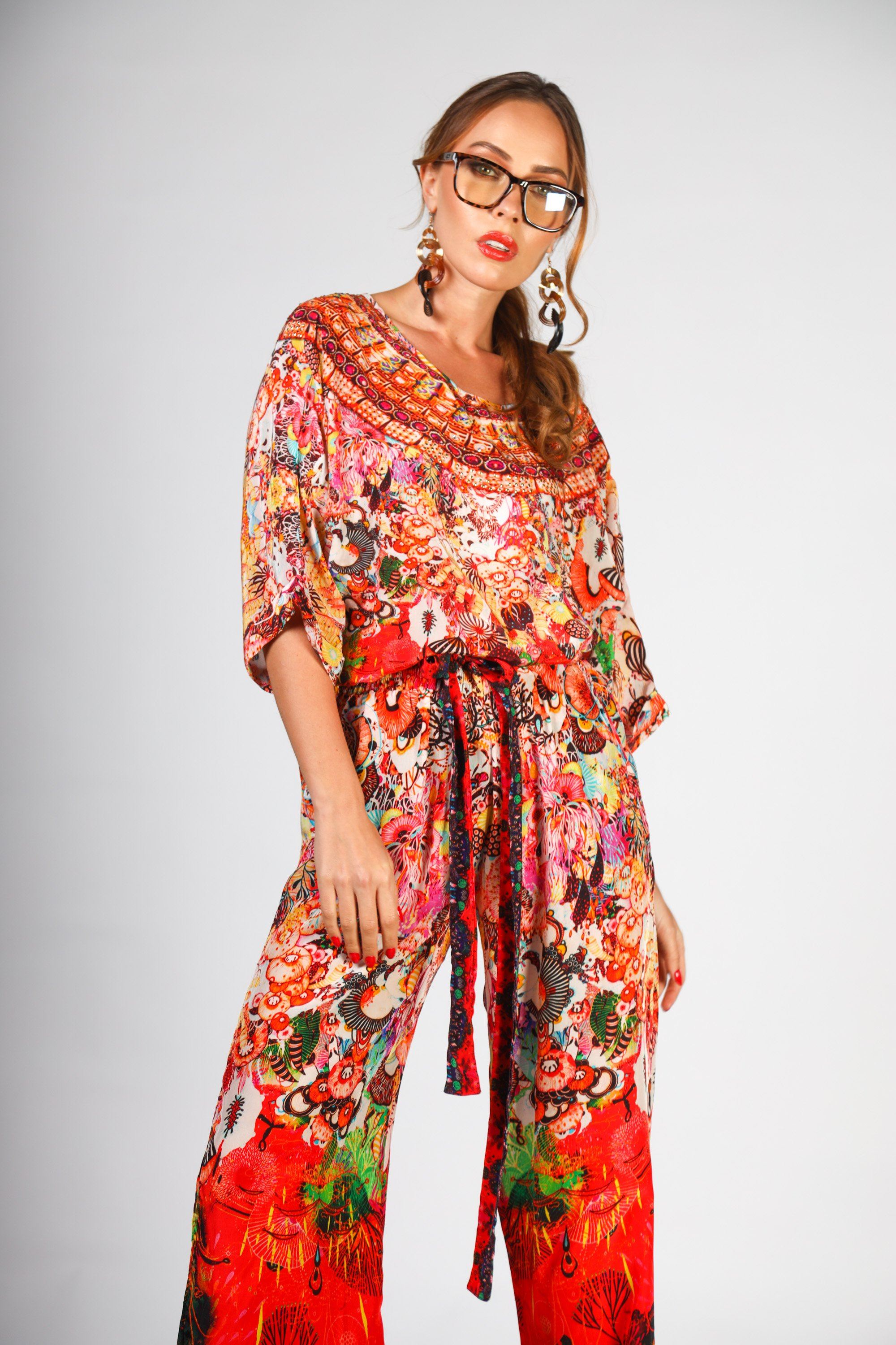 CORRALLE - KAFTAN TOP (Shorter Style) - TheSwankStore