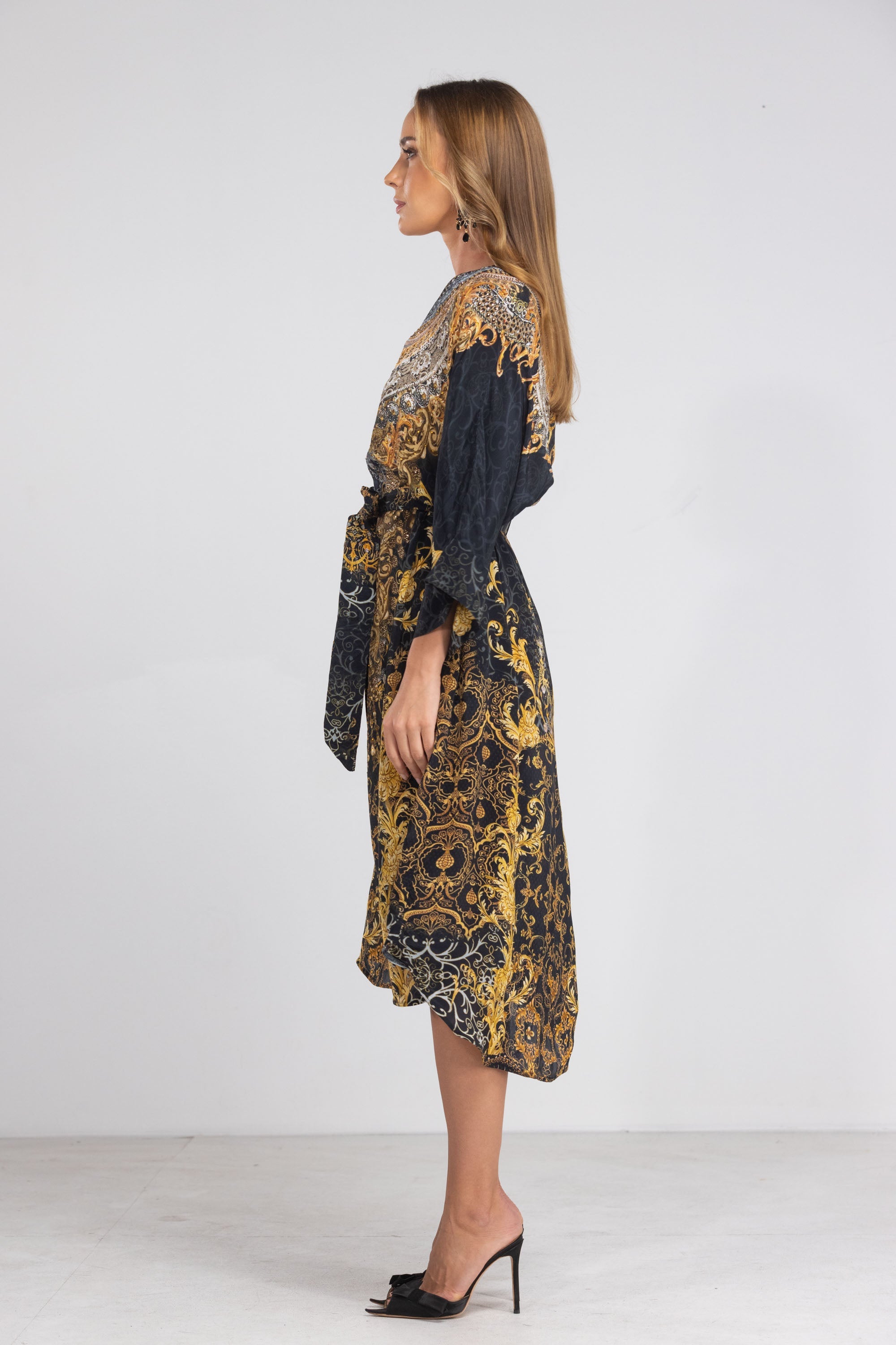 VALLETTA - MIDI DRESS WITH SHORT SLEEVES - TheSwankStore