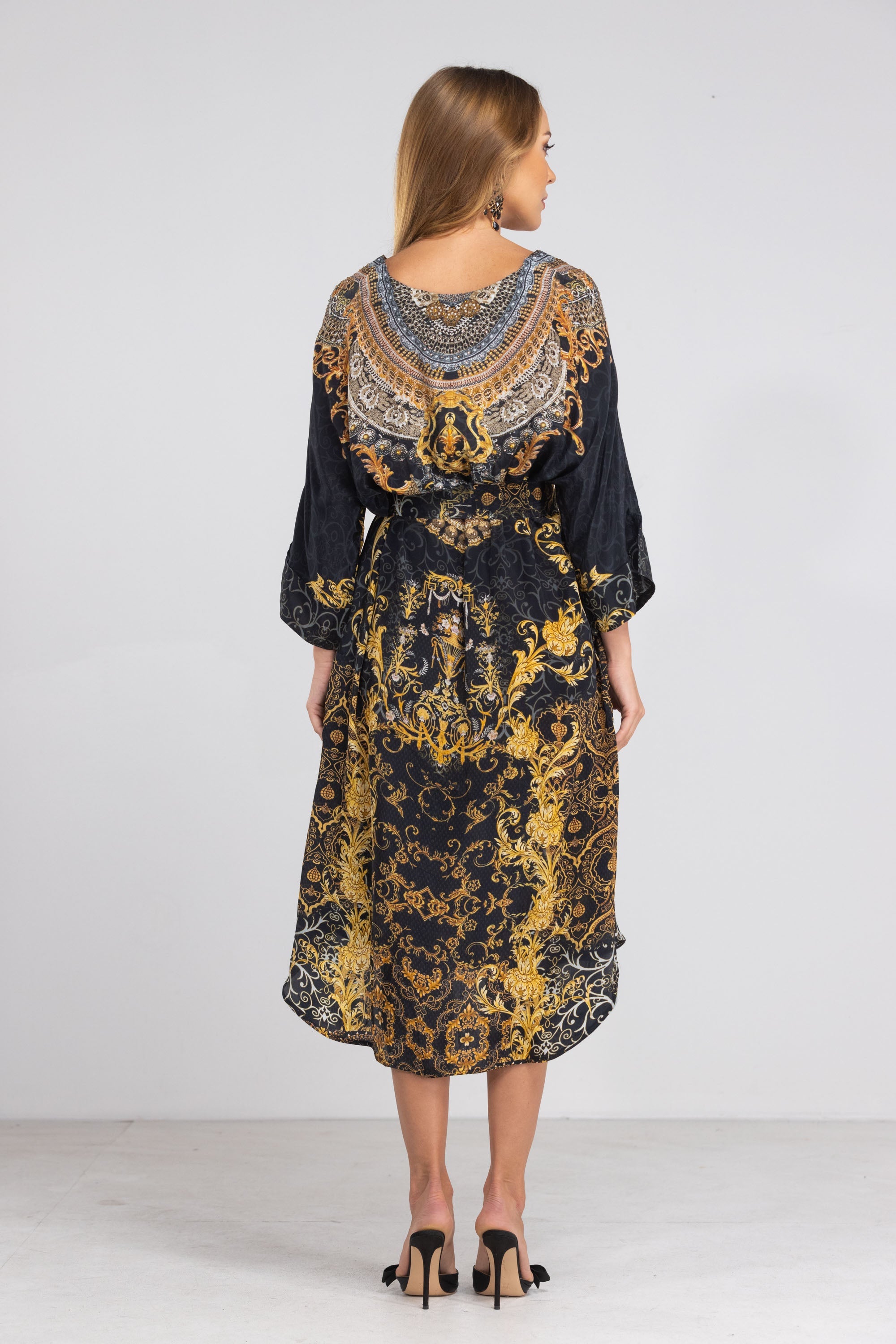 VALLETTA - MIDI DRESS WITH SHORT SLEEVES - TheSwankStore