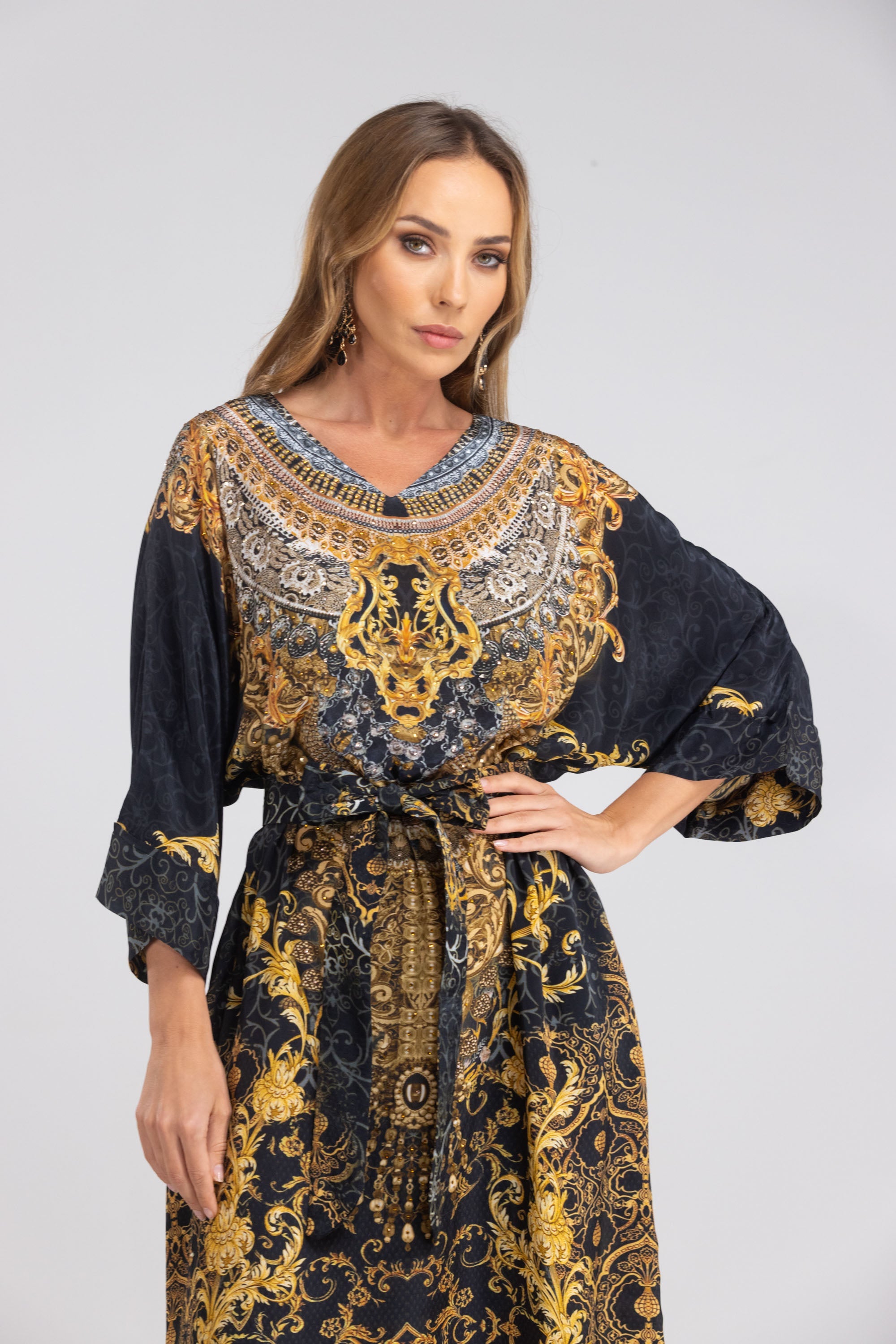 VALLETTA - MIDI DRESS WITH SHORT SLEEVES - TheSwankStore