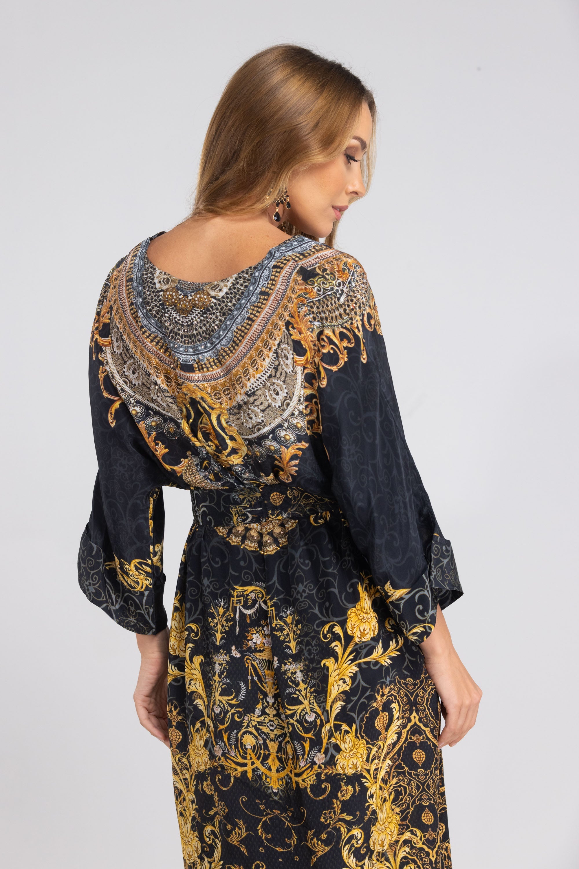 VALLETTA - MIDI DRESS WITH SHORT SLEEVES - TheSwankStore