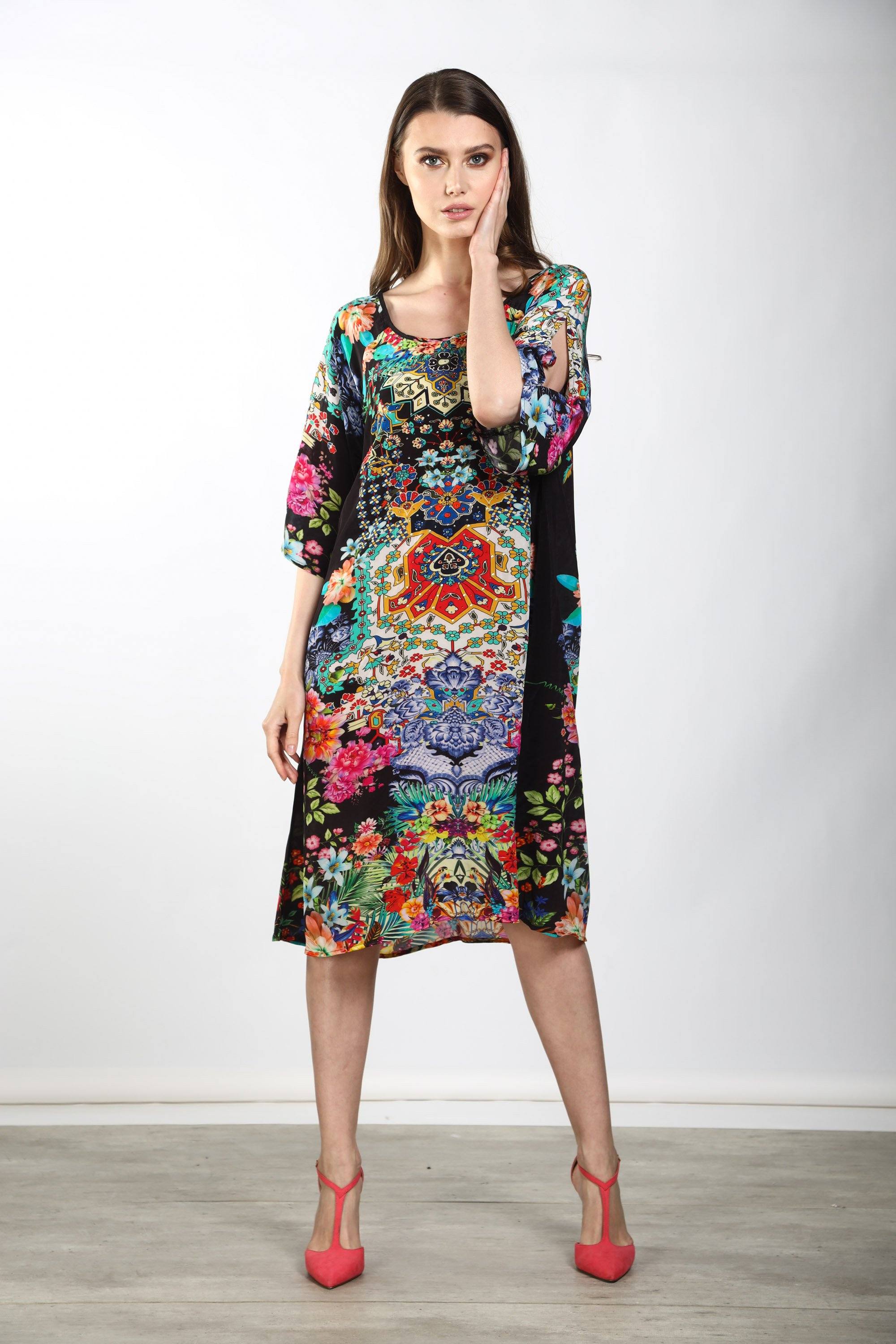 EDEN - SLIT SLEEVE DRESS - TheSwankStore