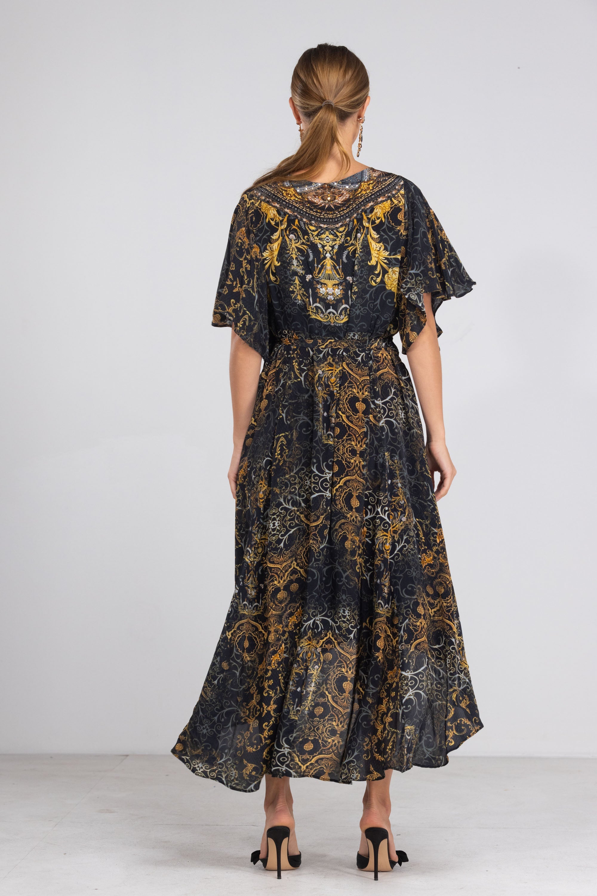VALLETTA - WRAP DRESS WITH SHORT SLEEVE - TheSwankStore
