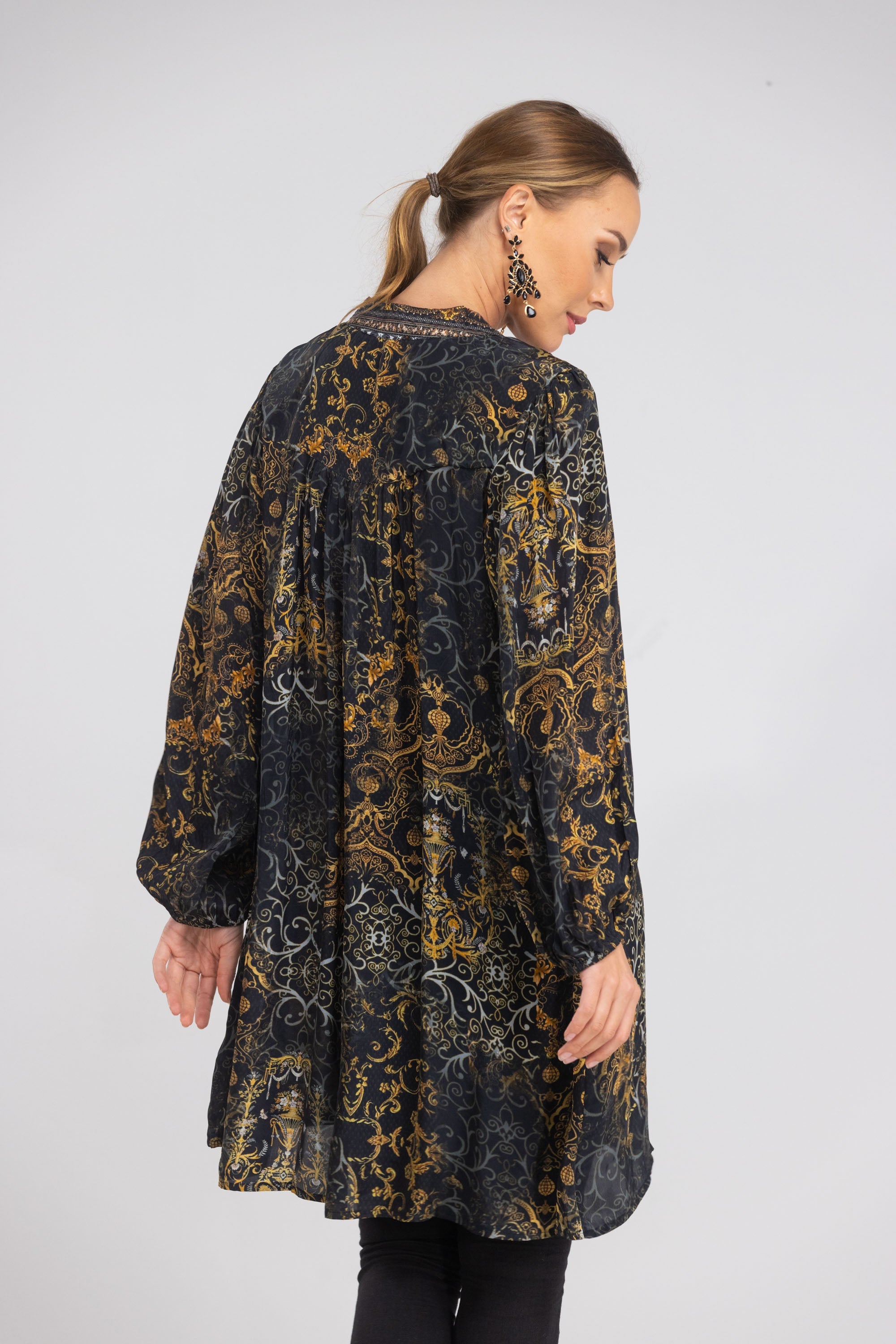 VALLETTA - BLOUSON TUNIC DRESS - TheSwankStore