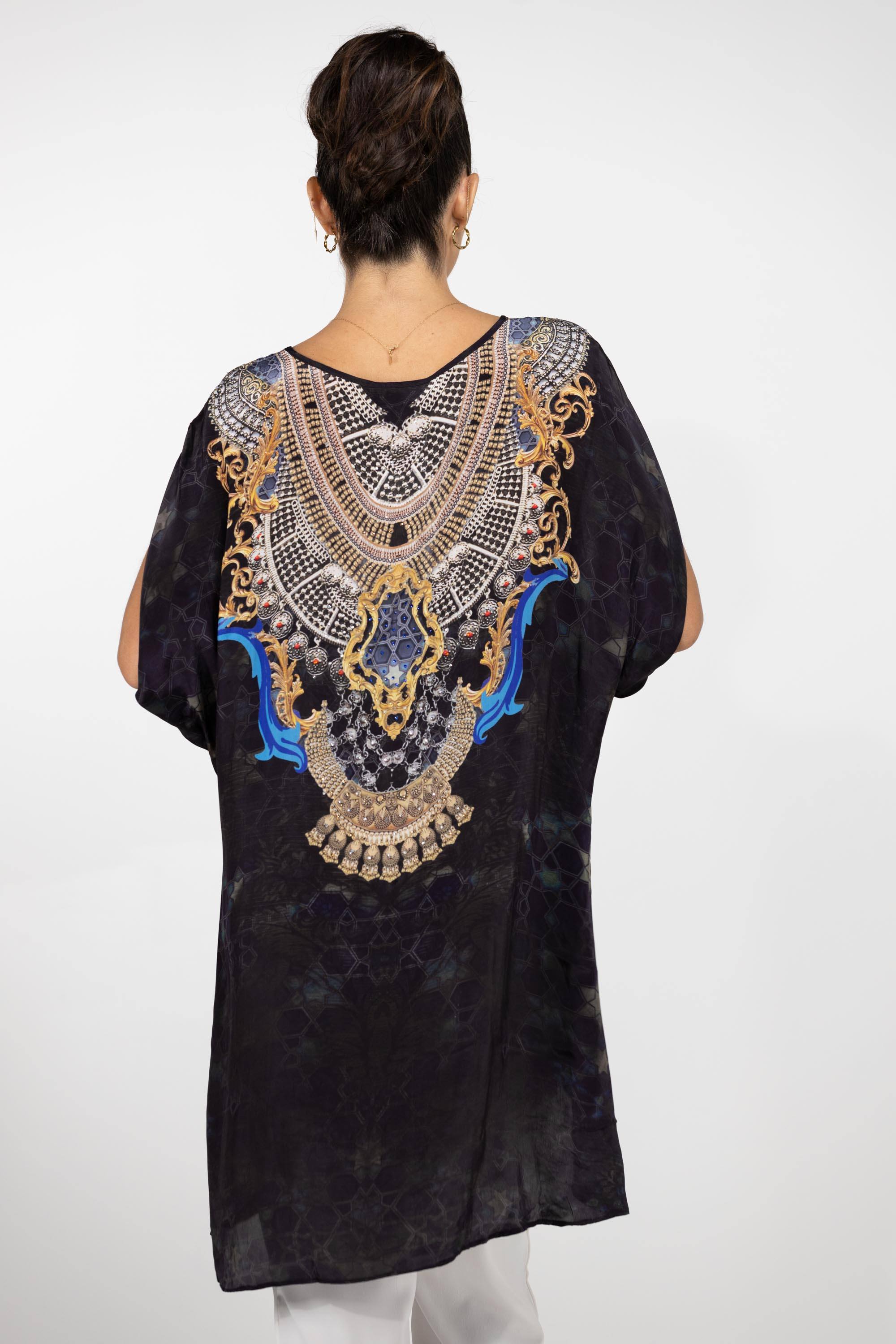 MIDNIGHT IN PARIS -  KAFTAN TUNIC (Longer Style) - TheSwankStore