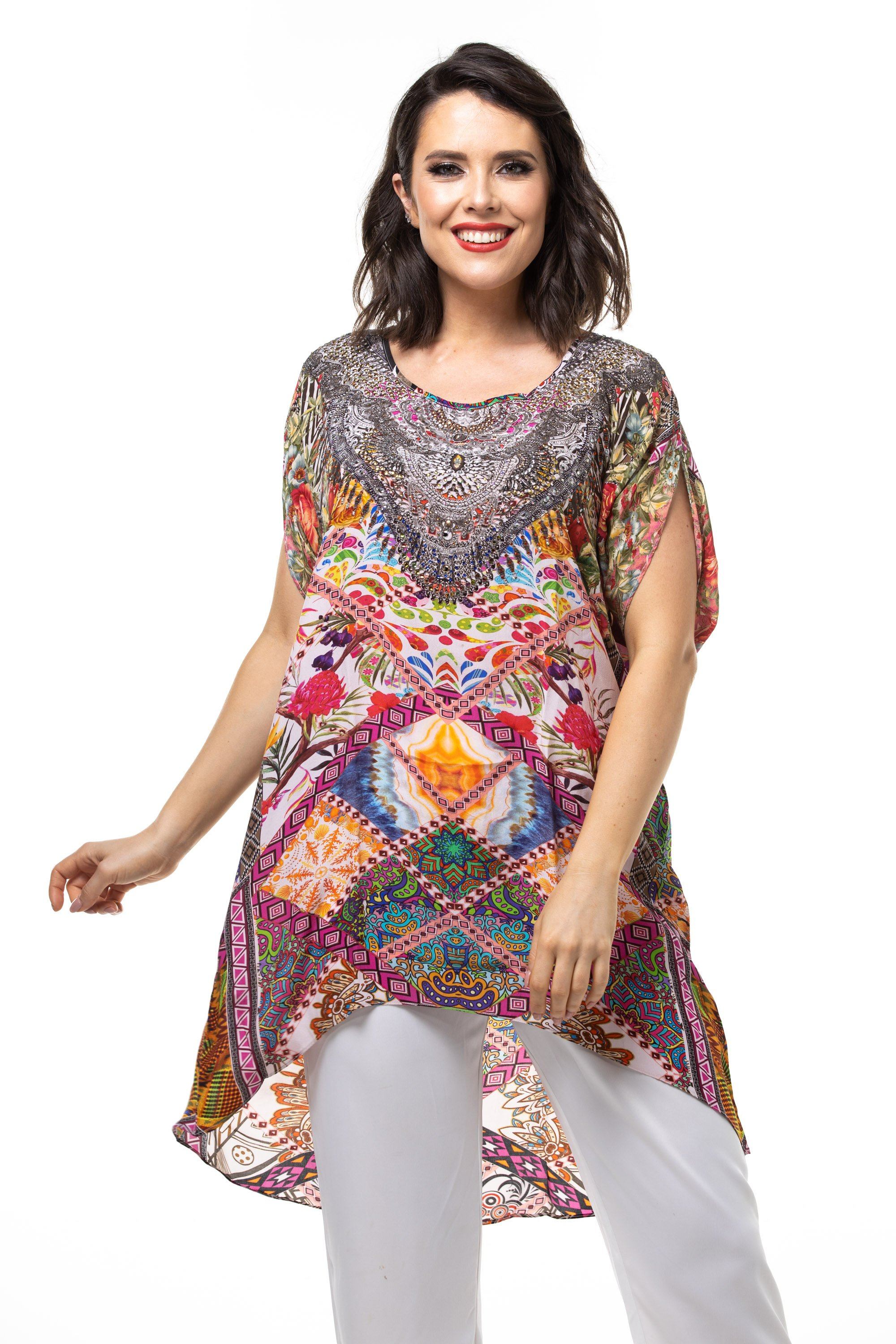 TUNISIA -  Kaftan Tunic Top (Longer Style) - TheSwankStore