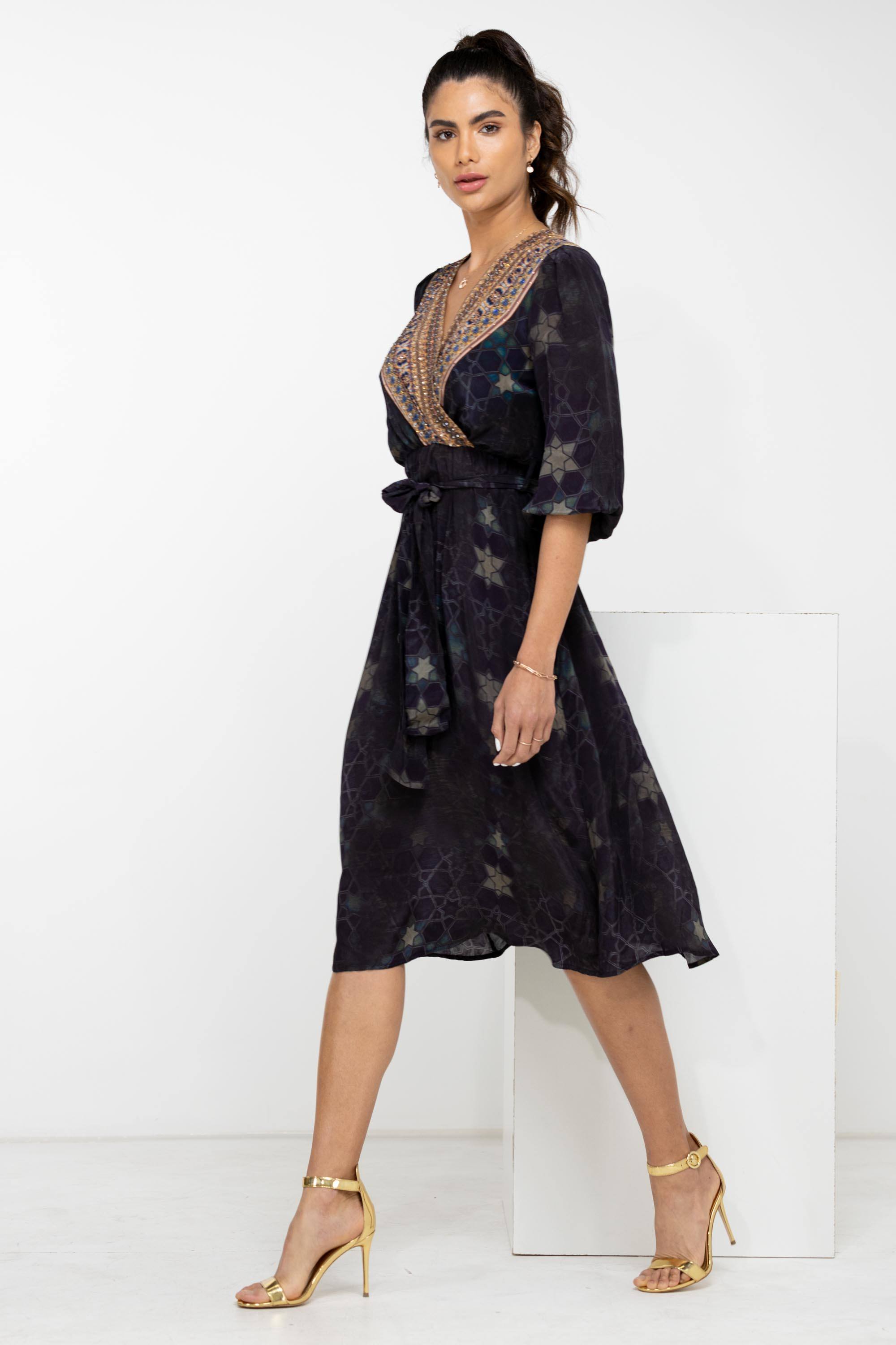 MIDNIGHT IN PARIS -  KIMONO DRESS - TheSwankStore