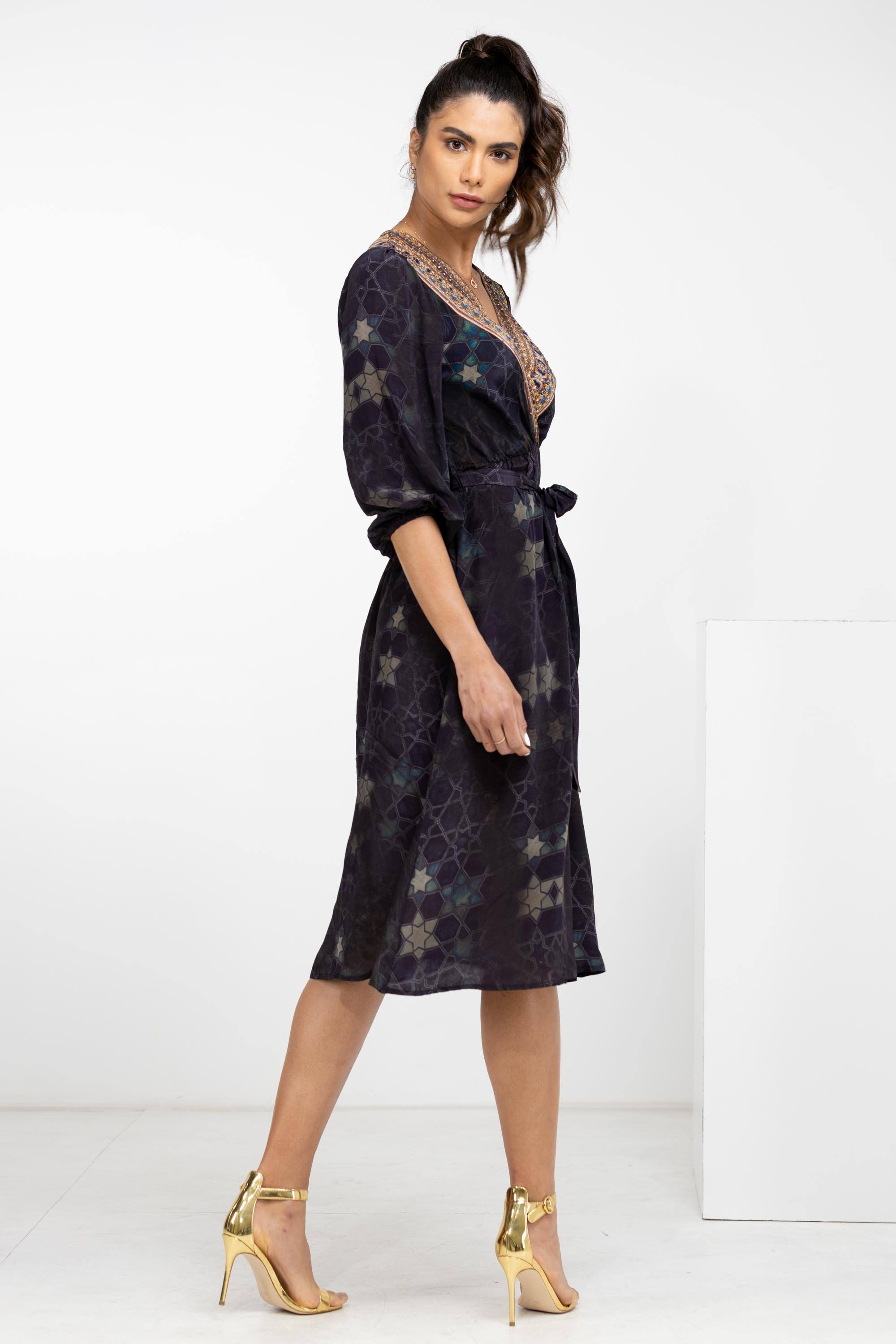 MIDNIGHT IN PARIS -  KIMONO DRESS - TheSwankStore