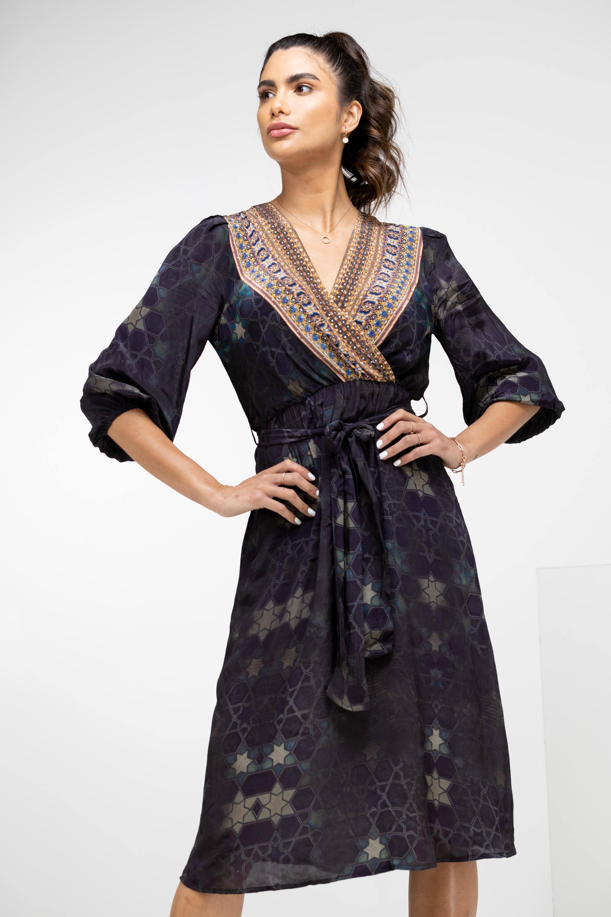 MIDNIGHT IN PARIS -  KIMONO DRESS - TheSwankStore