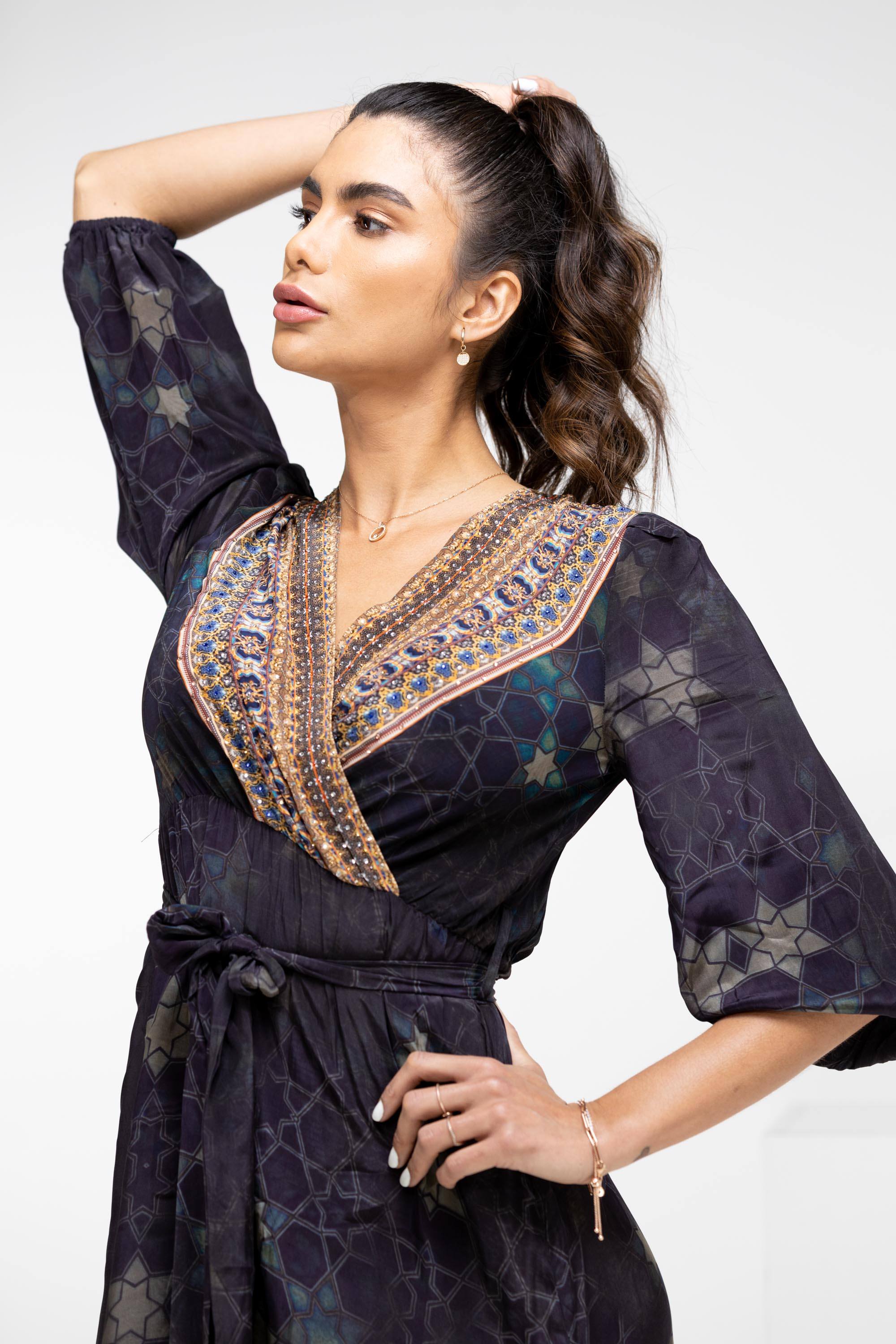 MIDNIGHT IN PARIS -  KIMONO DRESS - TheSwankStore