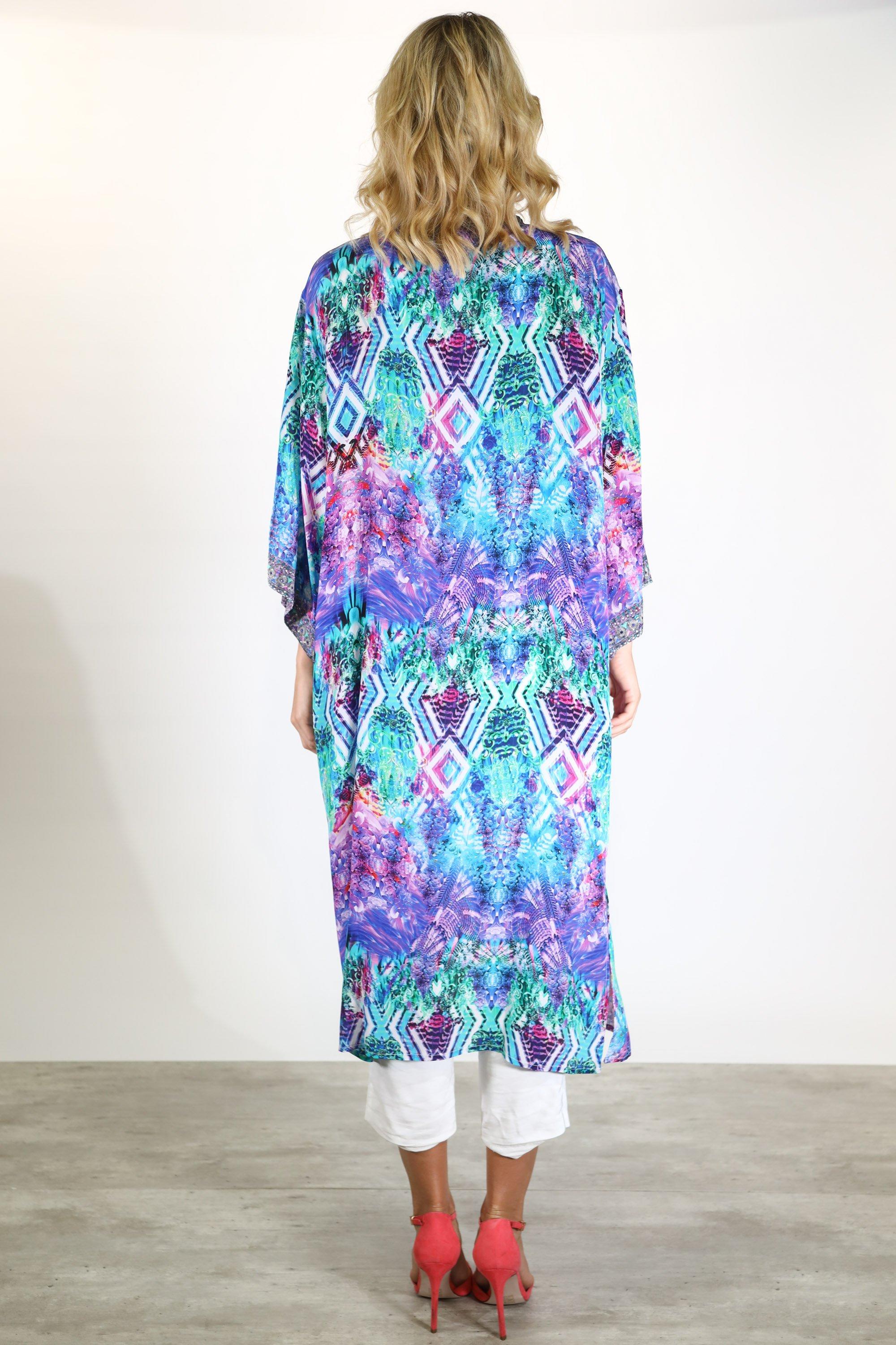 INDIGO SUMMER - KIMONO SHRUG (LONG) - TheSwankStore