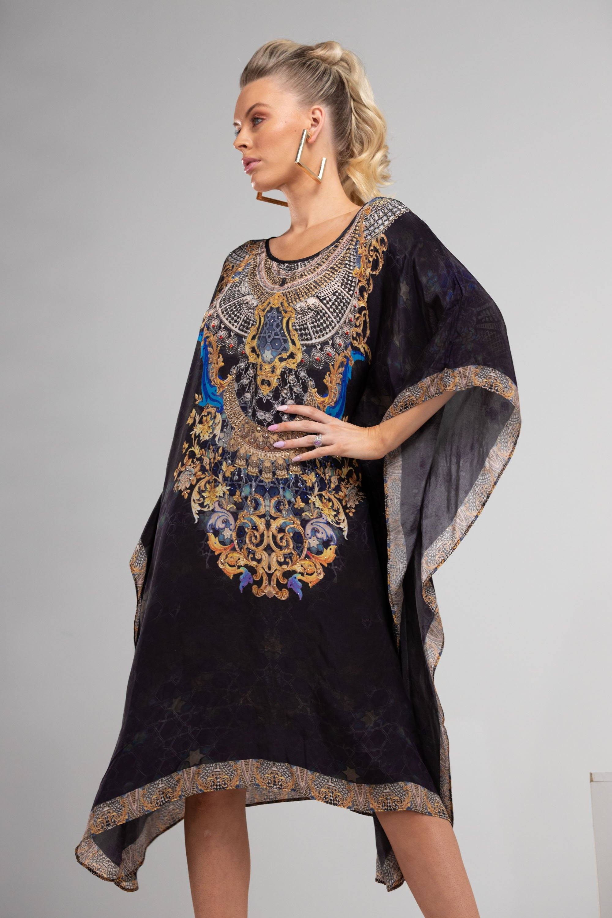 MIDNIGHT IN PARIS SHORT KAFTAN TheSwankStore