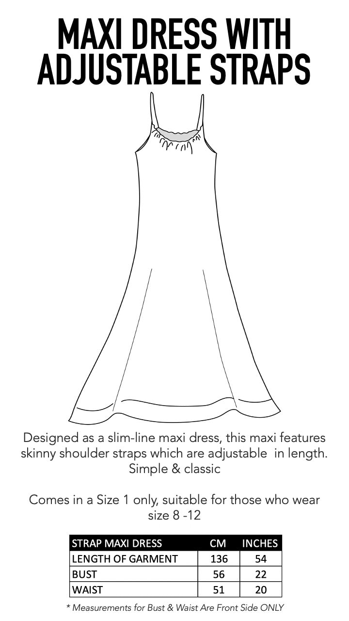 INDIGO SUMMER - MAXI DRESS WITH ADJUSTABLE STRAPS - TheSwankStore