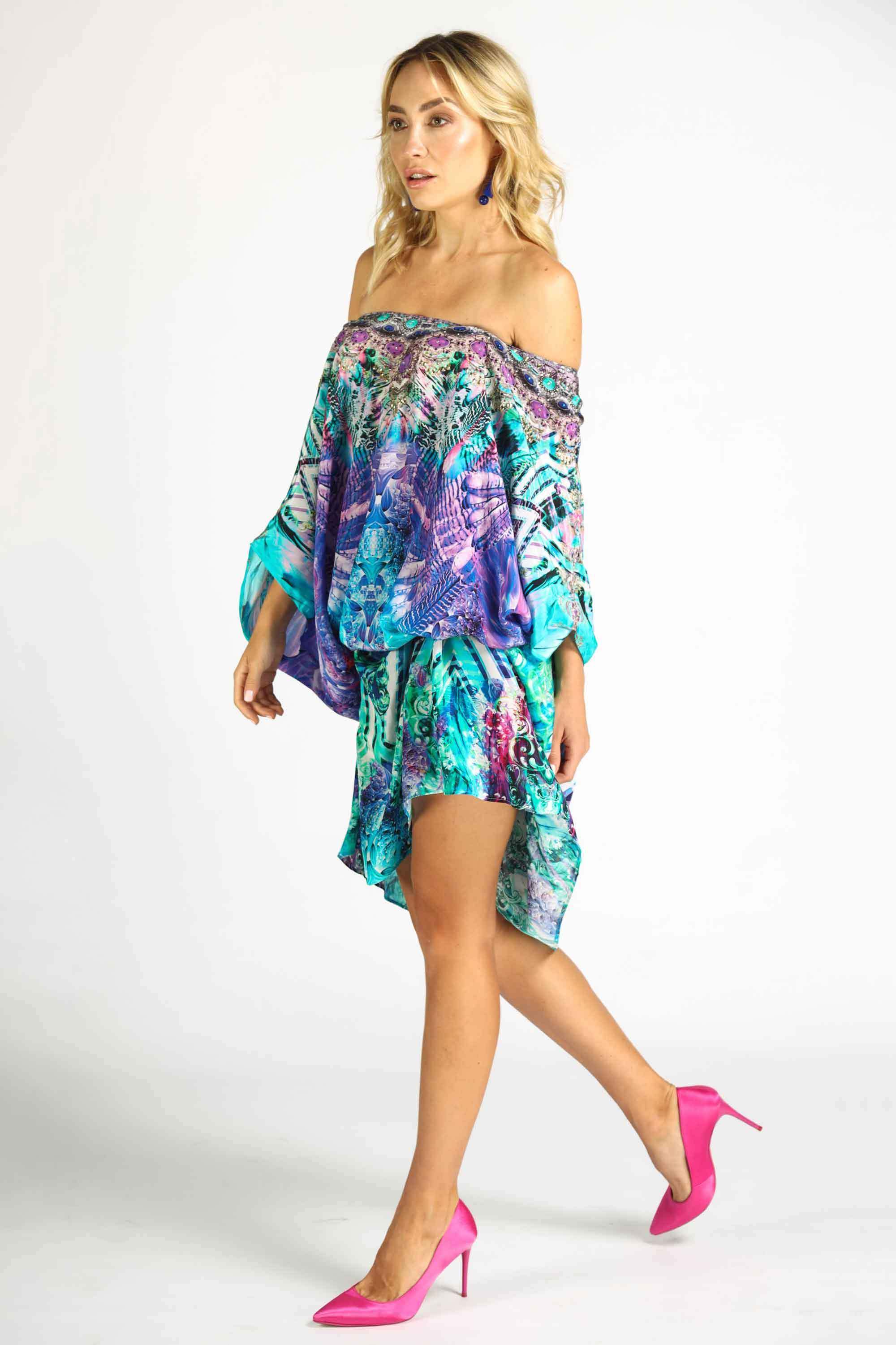INDIGO SUMMER - Box Kaftan - TheSwankStore