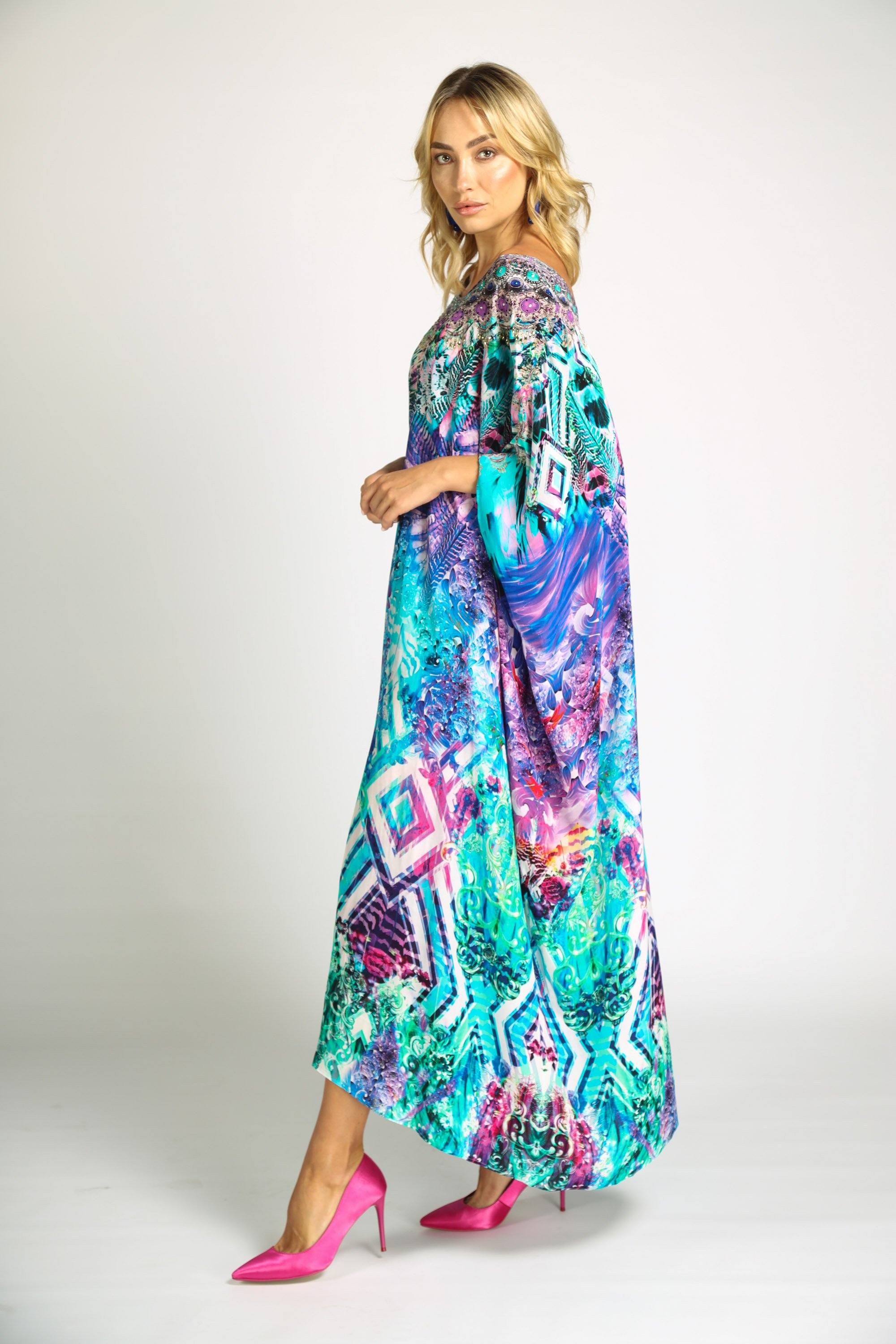 INDIGO SUMMER - Box Kaftan - TheSwankStore