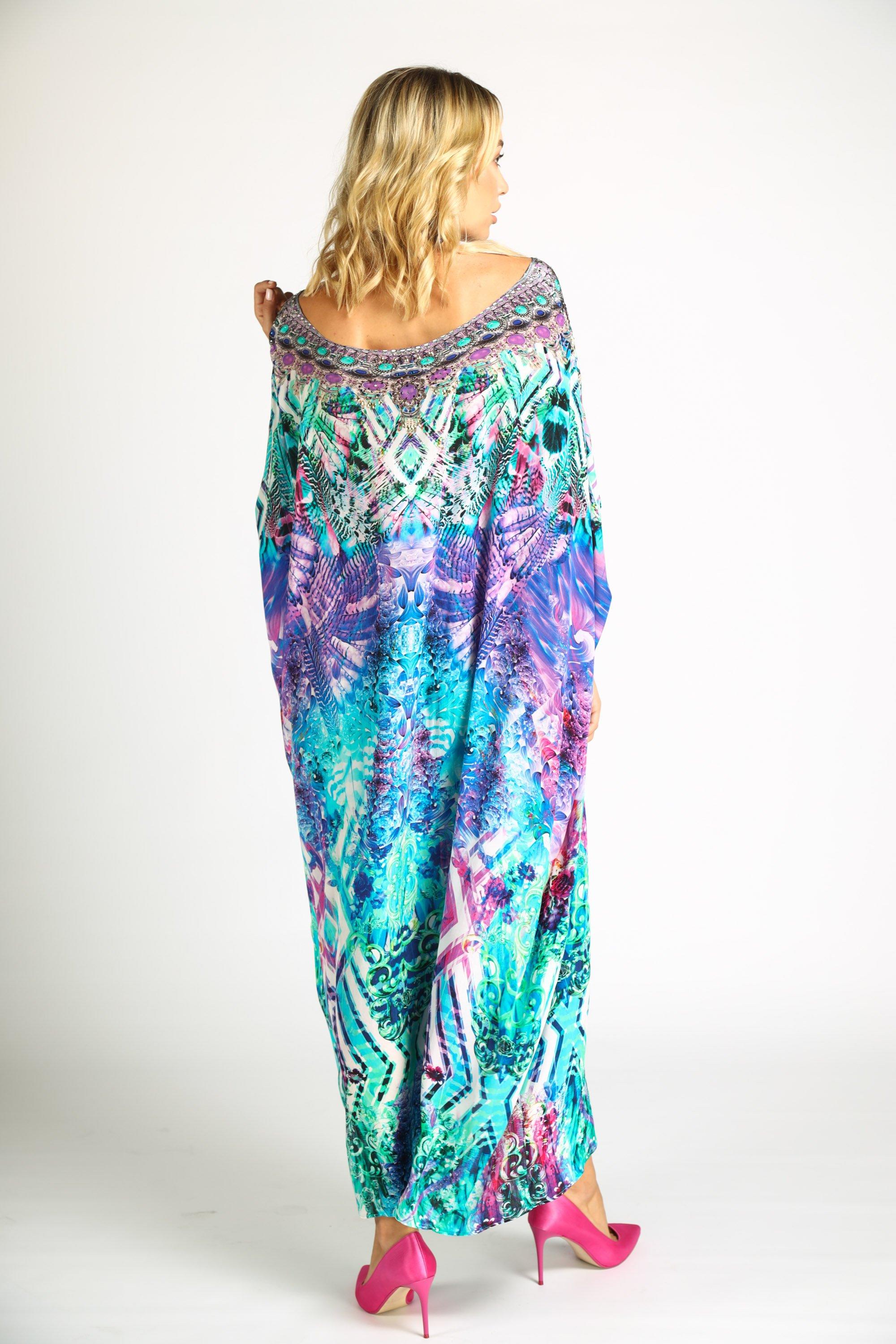 INDIGO SUMMER - Box Kaftan - TheSwankStore