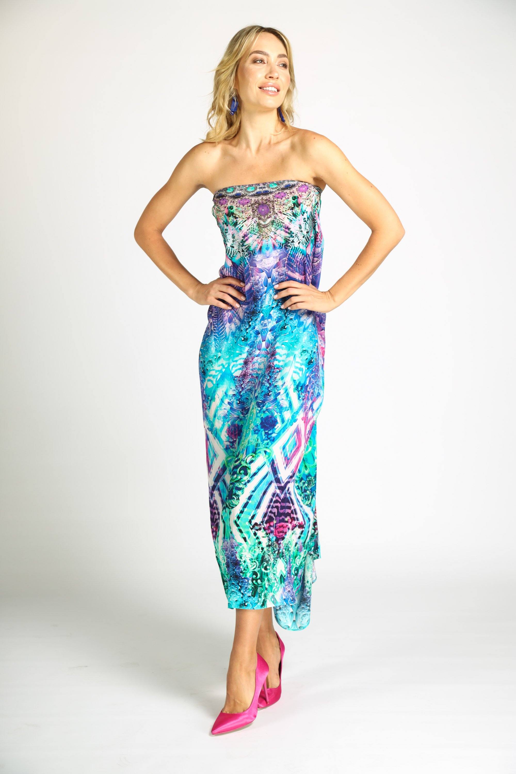 INDIGO SUMMER - Box Kaftan - TheSwankStore