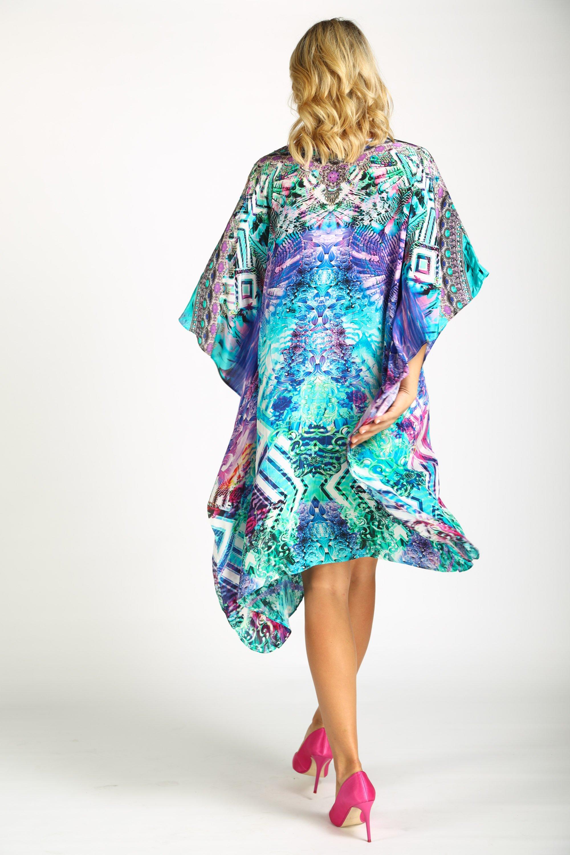 INDIGO SUMMER - SHORT KAFTAN - TheSwankStore