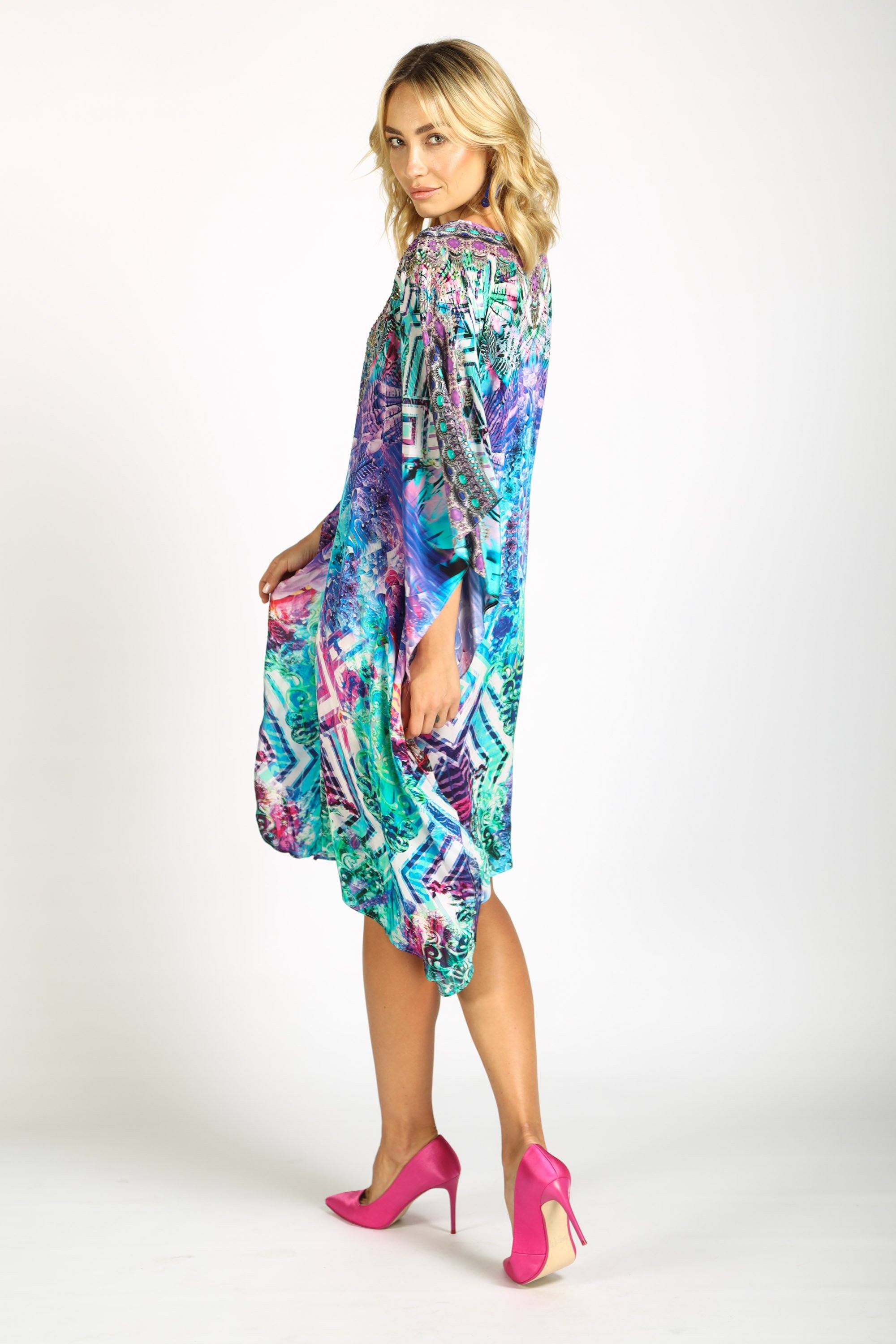 INDIGO SUMMER - SHORT KAFTAN - TheSwankStore