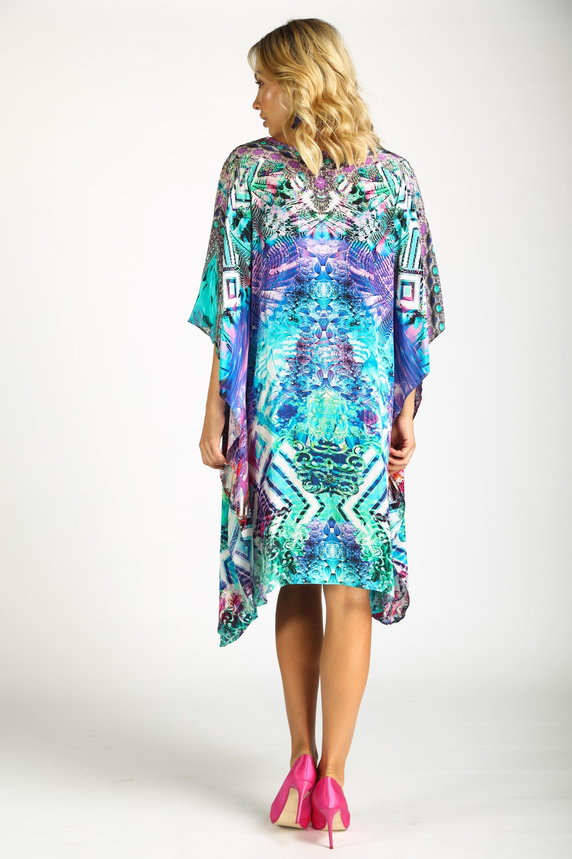 INDIGO SUMMER - SHORT KAFTAN - TheSwankStore