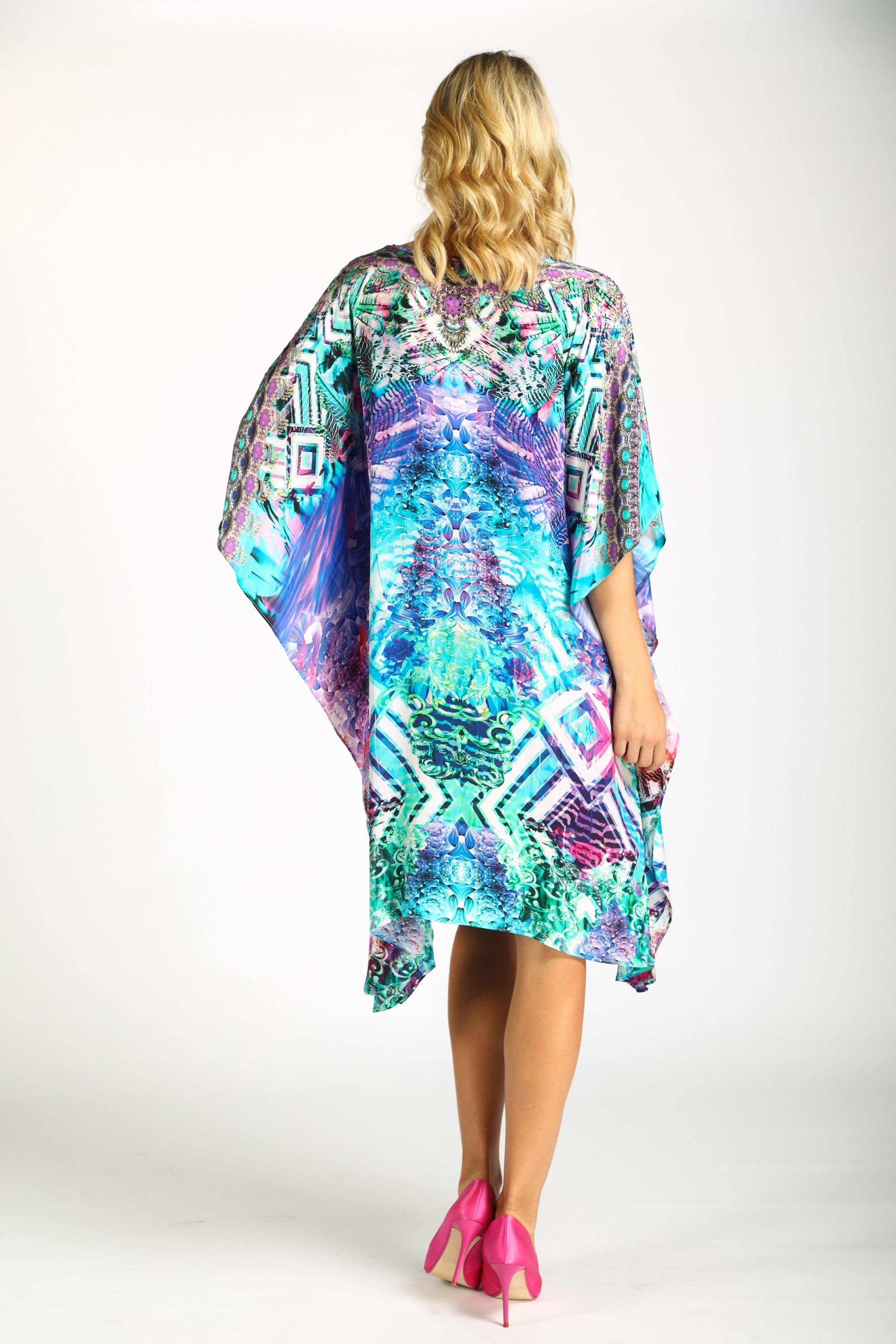 INDIGO SUMMER - SHORT KAFTAN - TheSwankStore