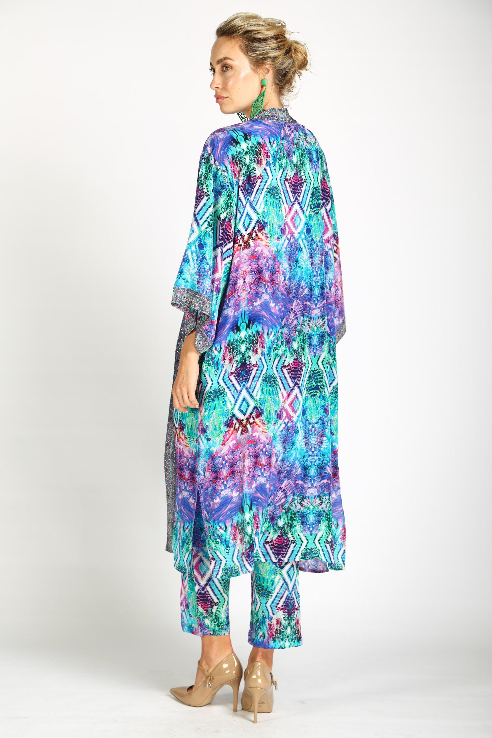 INDIGO SUMMER - KIMONO SHRUG (LONG) - TheSwankStore