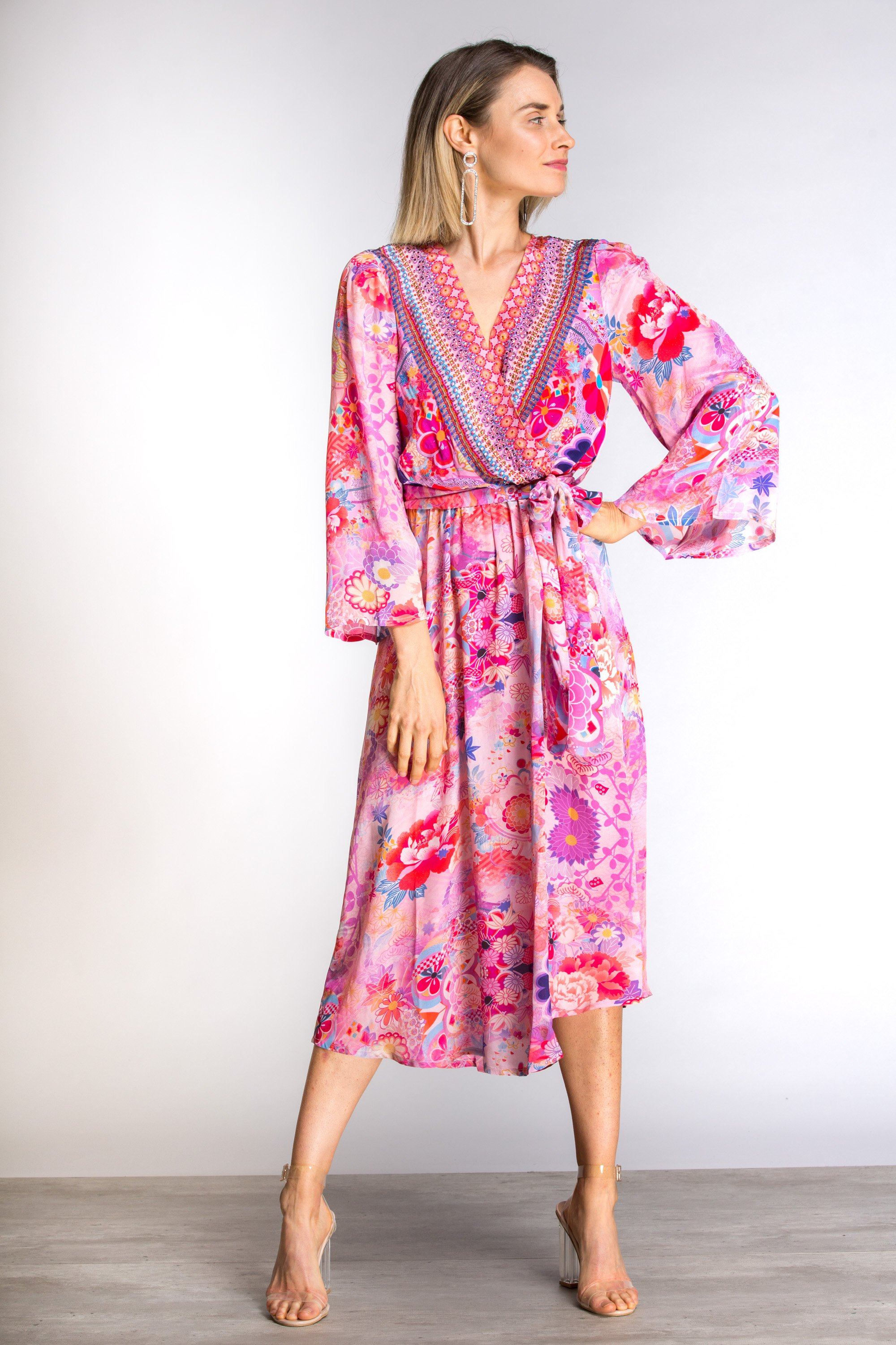 CHERRY BLOSSOM - KIMONO DRESS - TheSwankStore