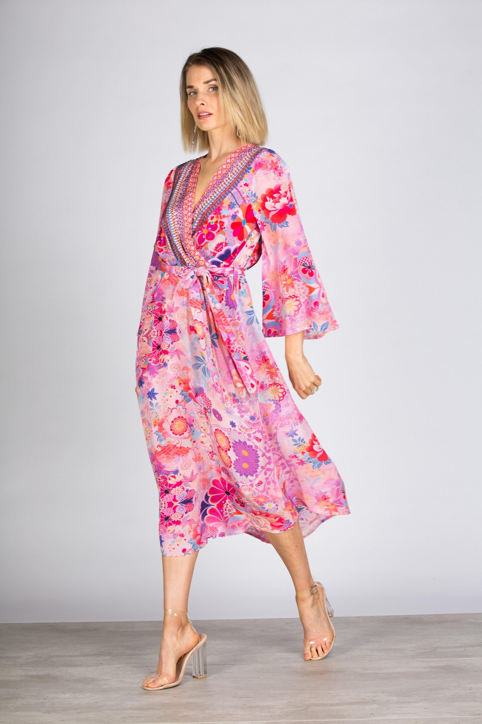 CHERRY BLOSSOM - KIMONO DRESS - TheSwankStore