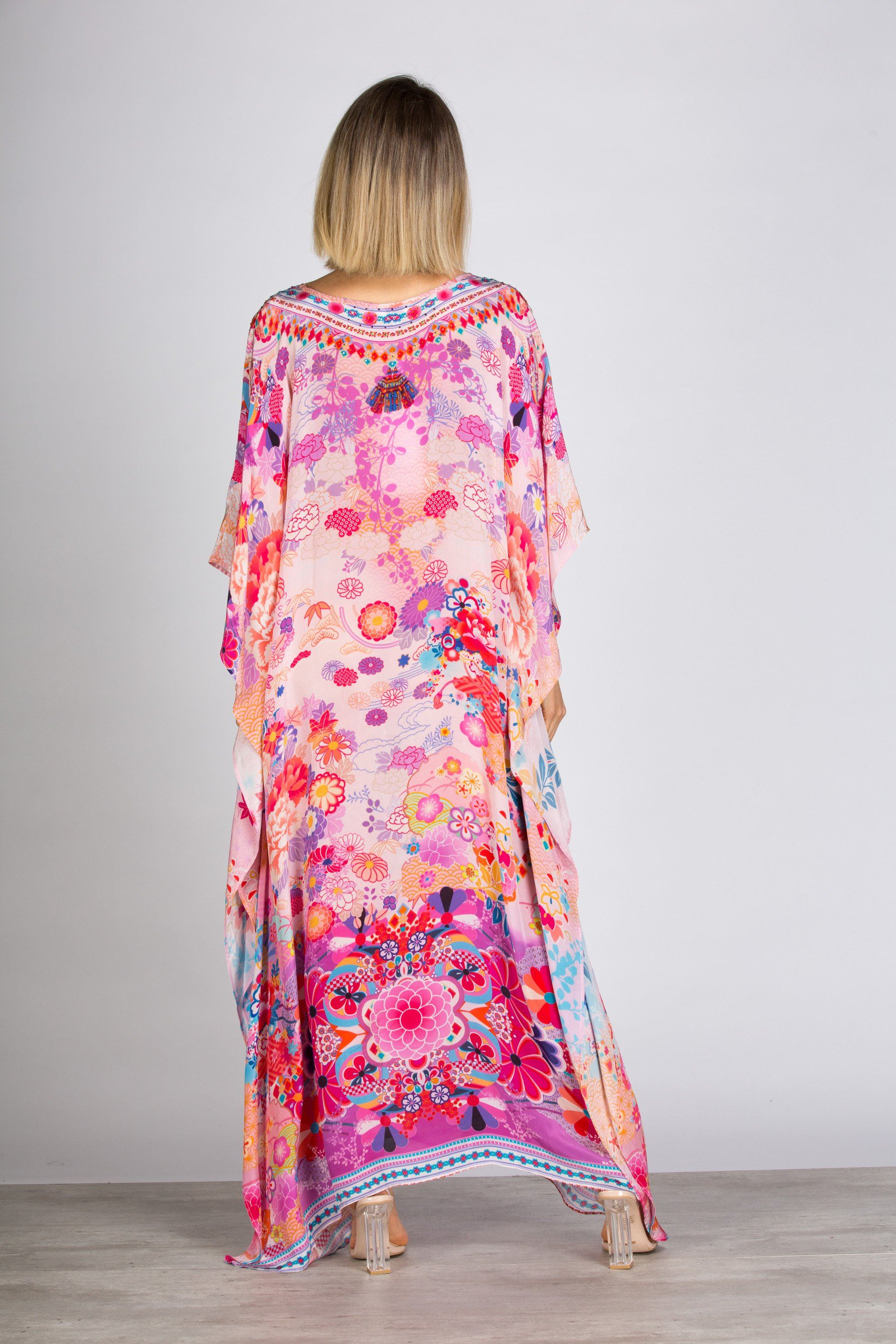 CHERRY BLOSSOM - LONG KAFTAN - TheSwankStore