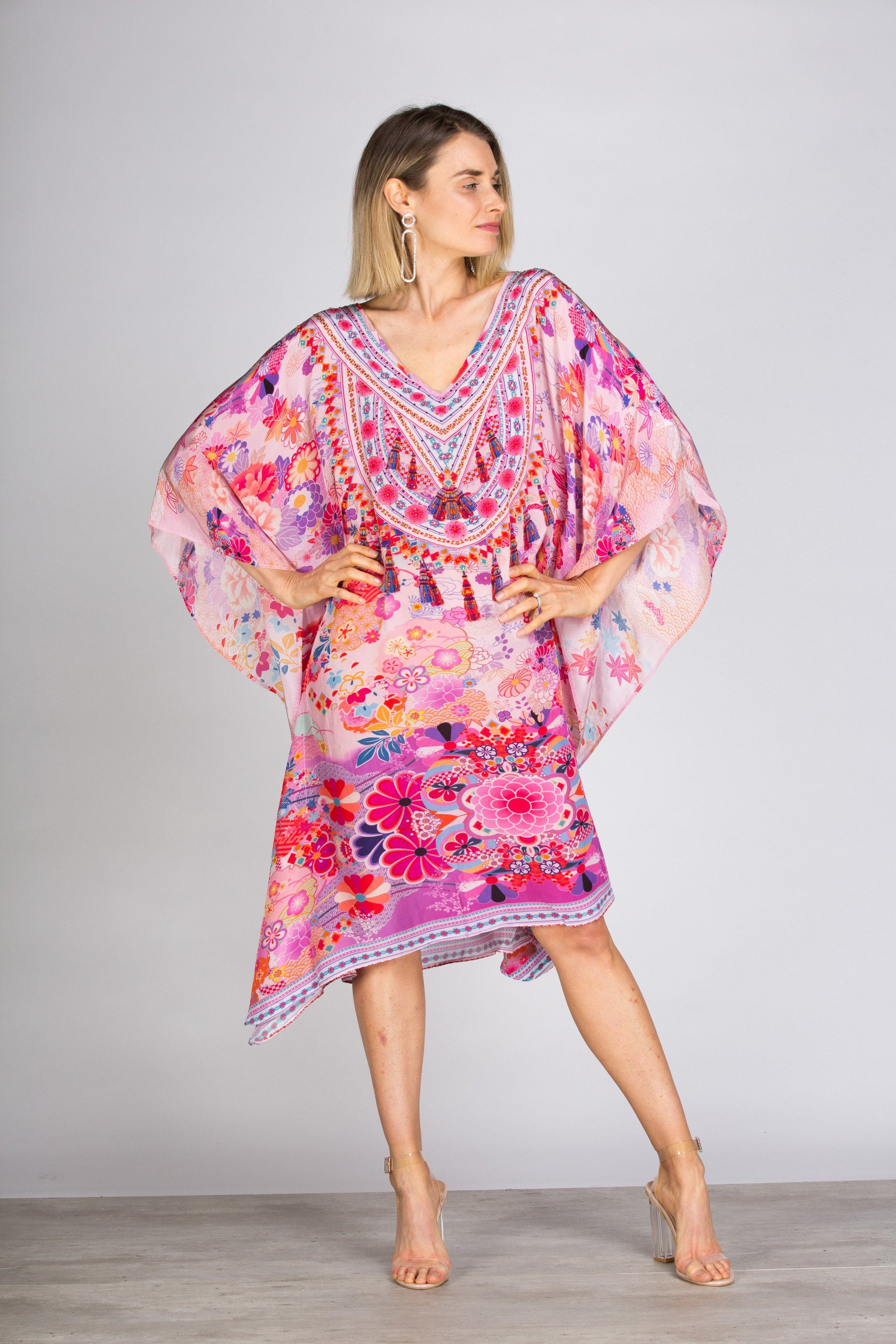 CHERRY BLOSSOM - SHORT KAFTAN - TheSwankStore