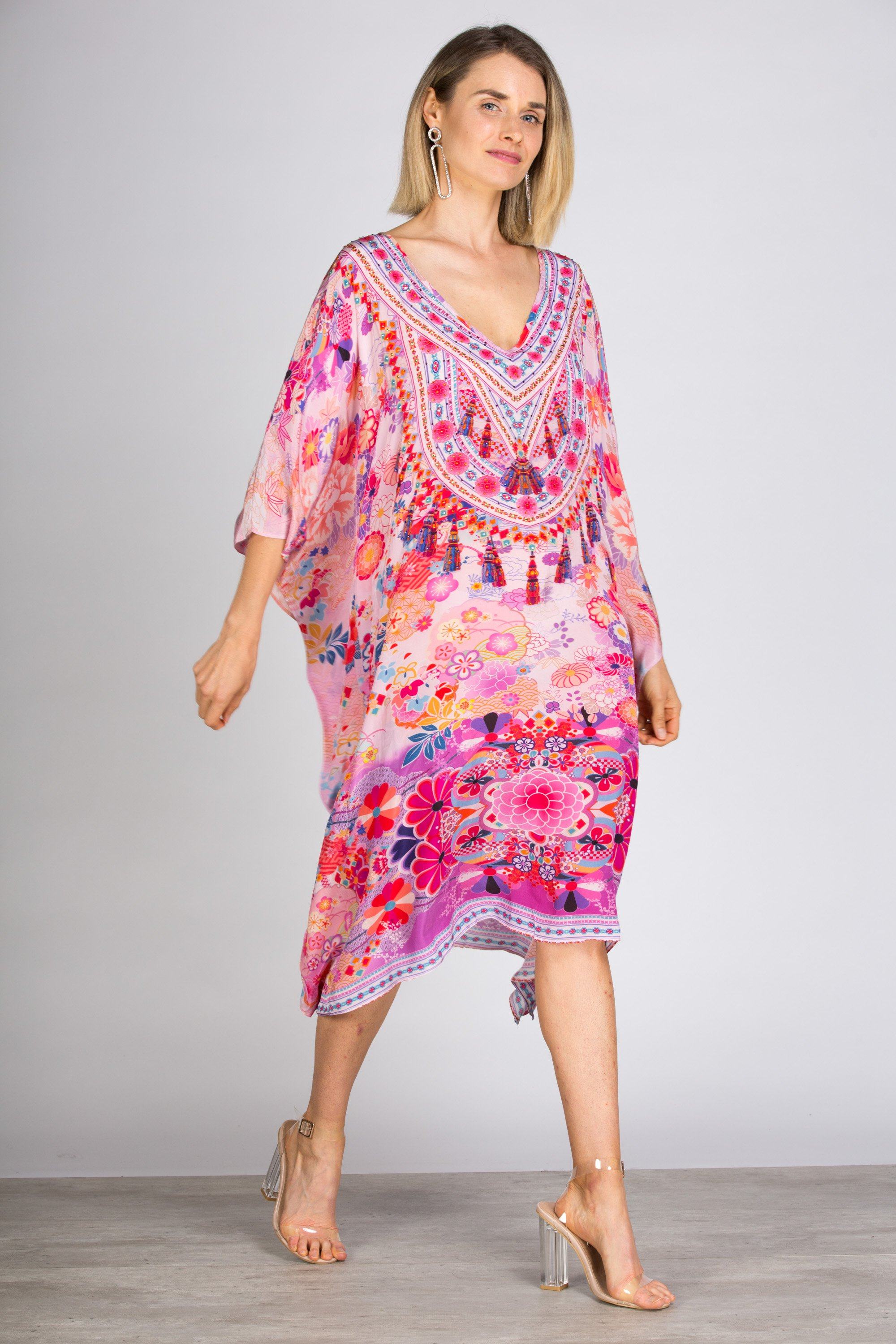 CHERRY BLOSSOM - SHORT KAFTAN - TheSwankStore