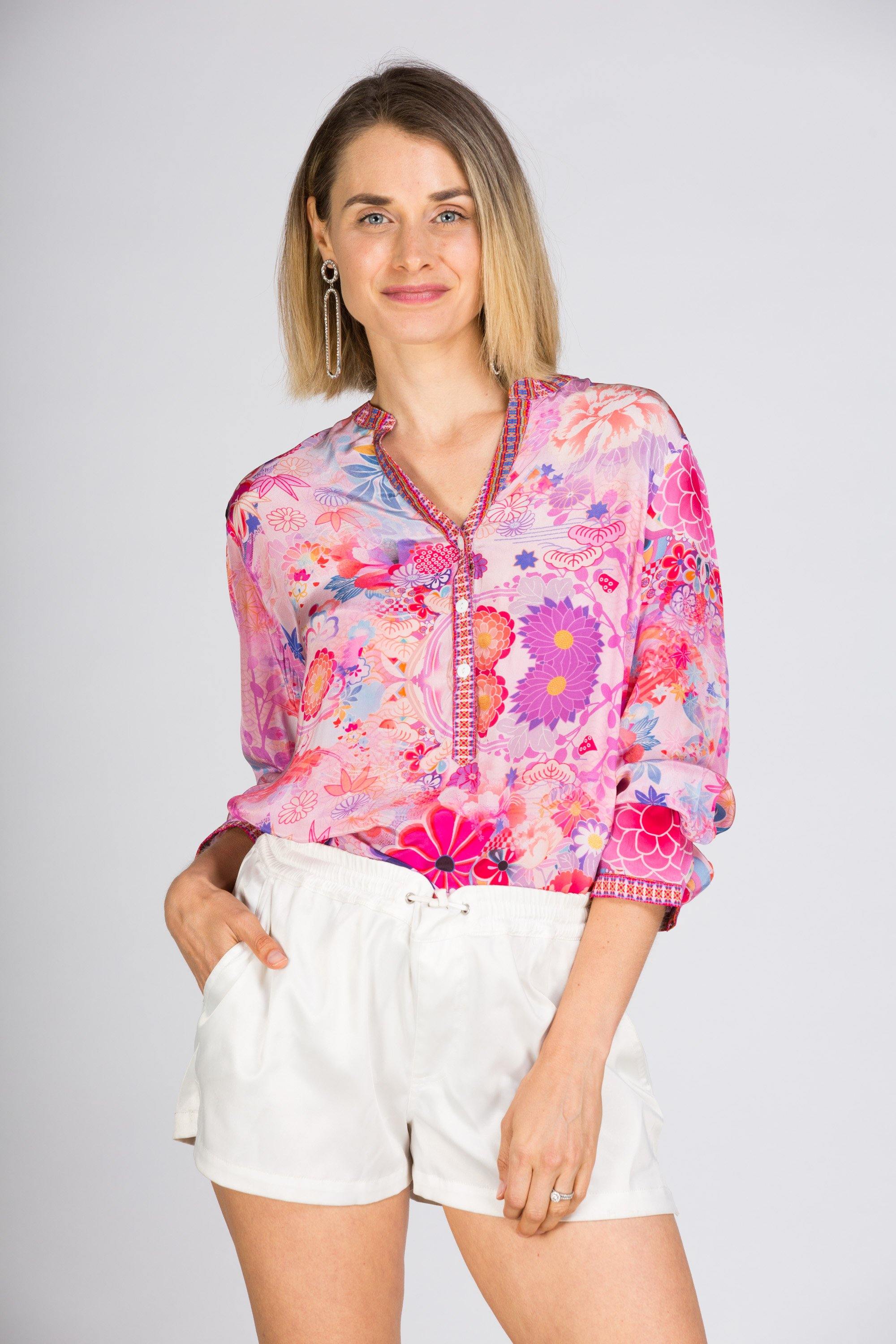 CHERRY BLOSSOM - MILANO SHIRT, WITHOUT COLLAR - TheSwankStore